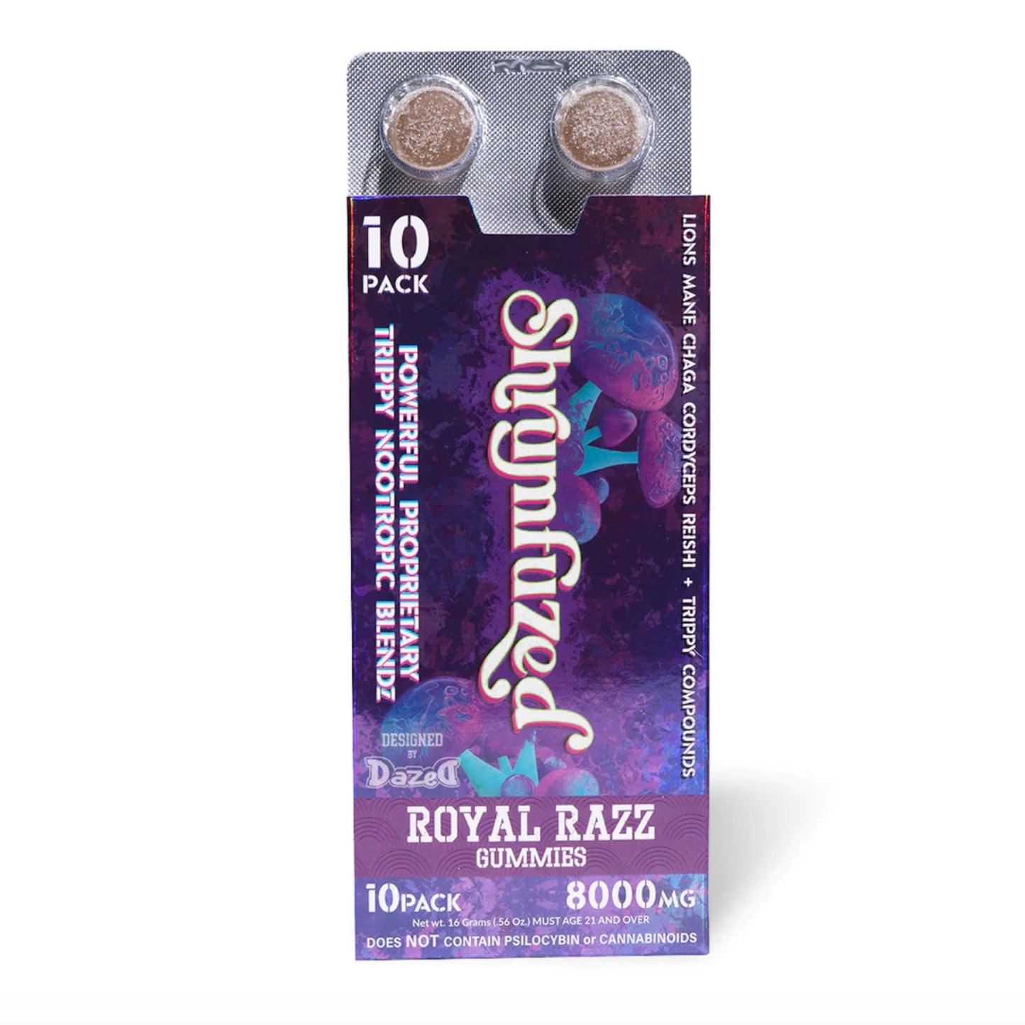 Dazed Shrumfuzed Royal Razz Gummies 8000mg 10ct