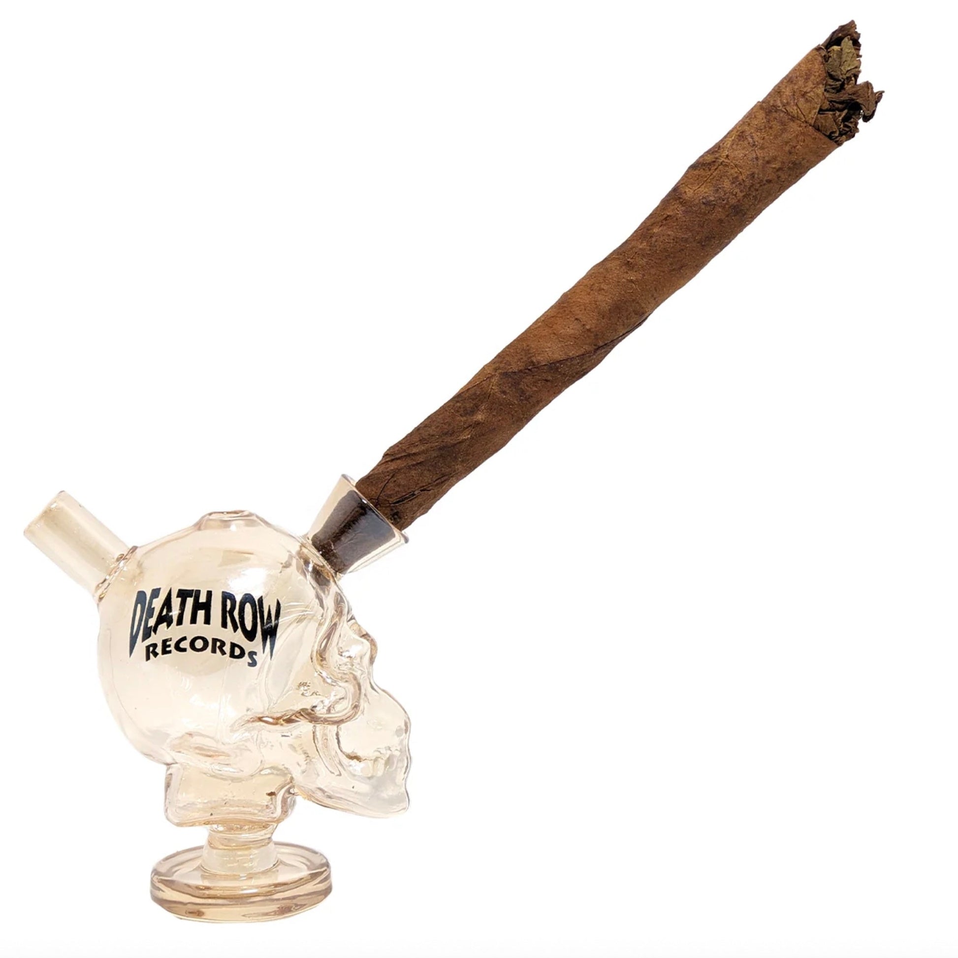 Death Row Records Skull Blunt Bubbler 3in Clear