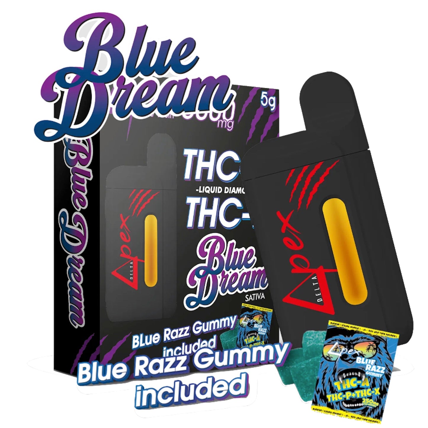 Delta Pex Liquid Diamonds THC-A Blend Vaporizer 5000mg