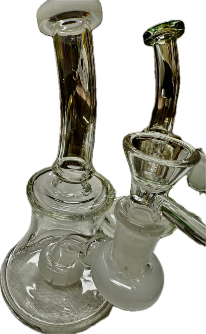 Ripkitty 7” Conical Bong Percolator Color Shower with 14mm Male Bowl