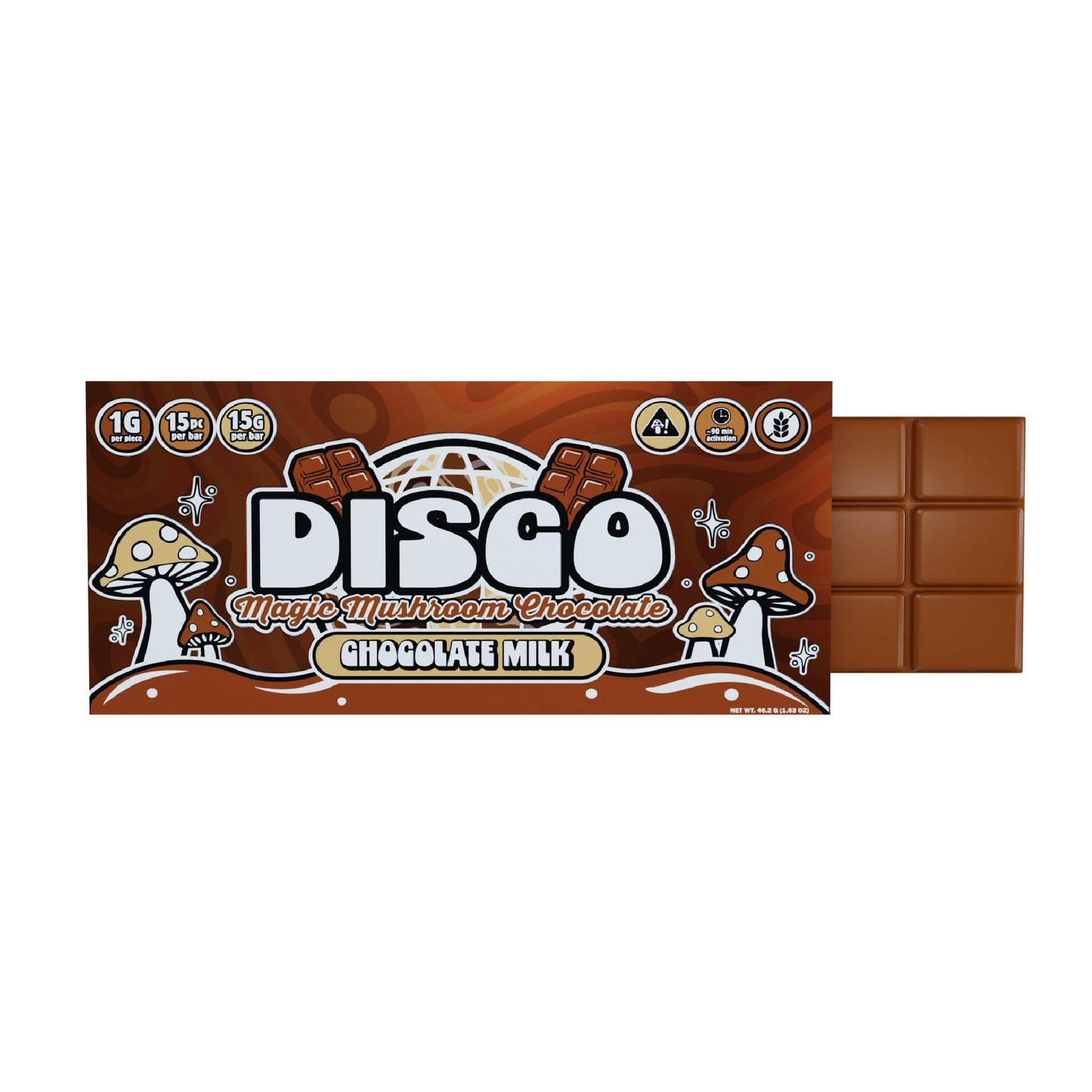 Disco Mushrooms Magic Mushroom Chocolate Bar 15g