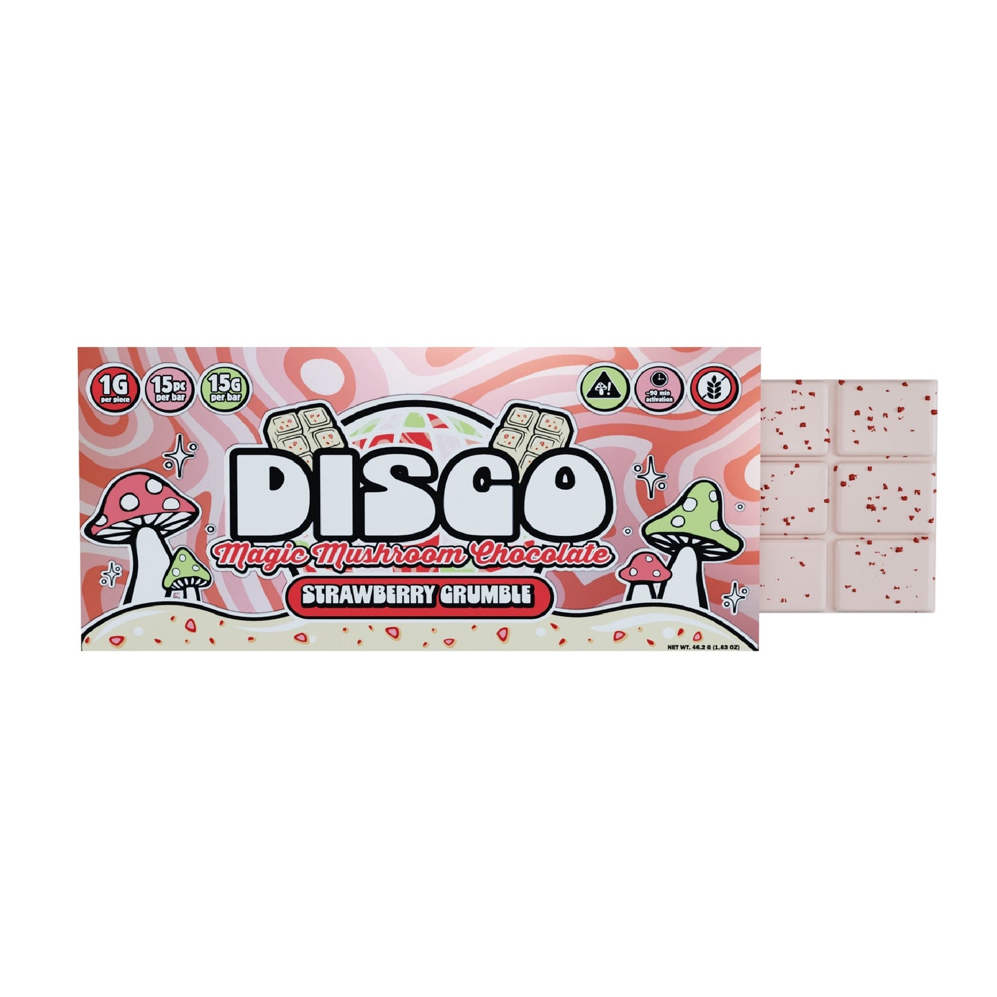 Disco Mushrooms Magic Mushroom Chocolate Bar 15g