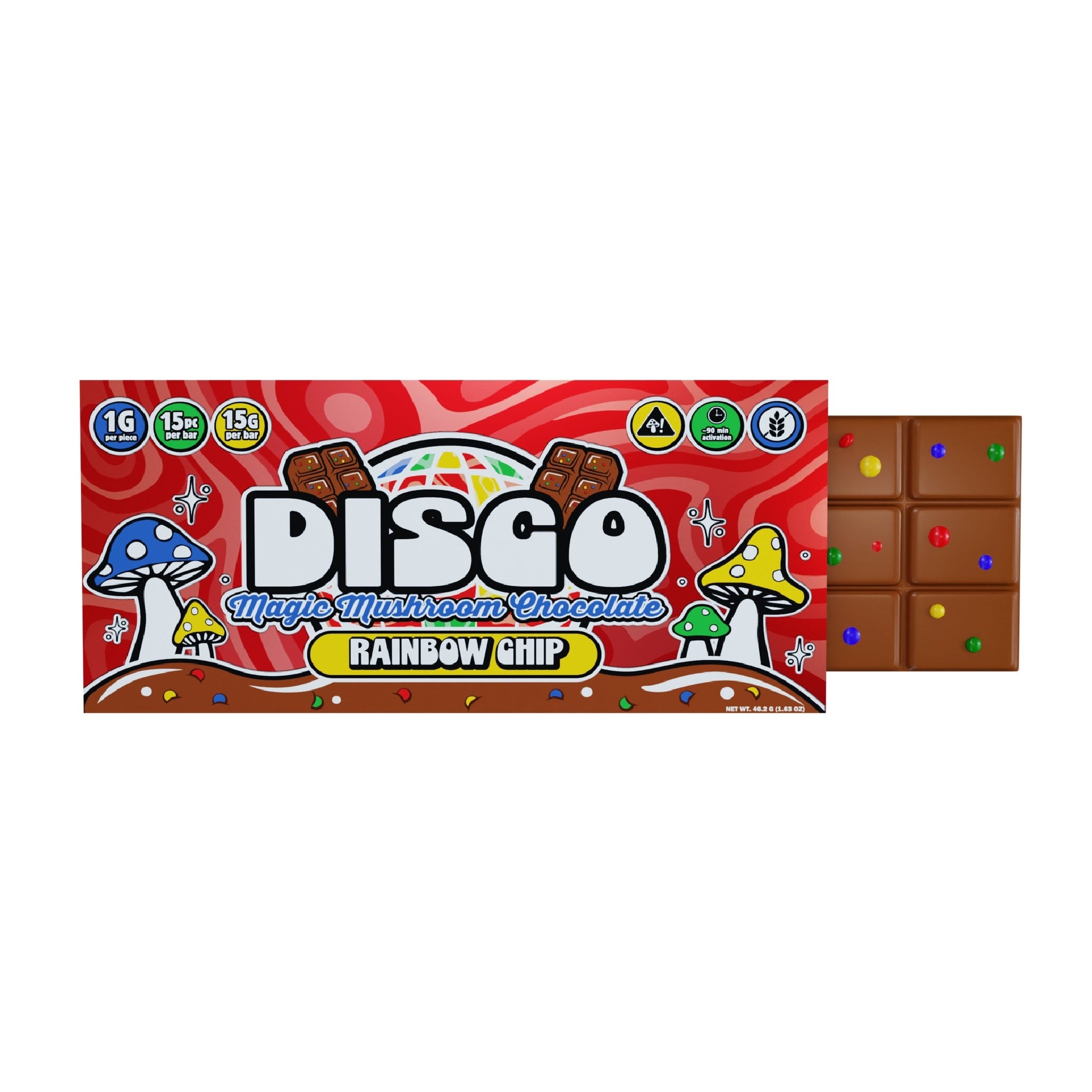 Disco Mushrooms Magic Mushroom Chocolate Bar 15g