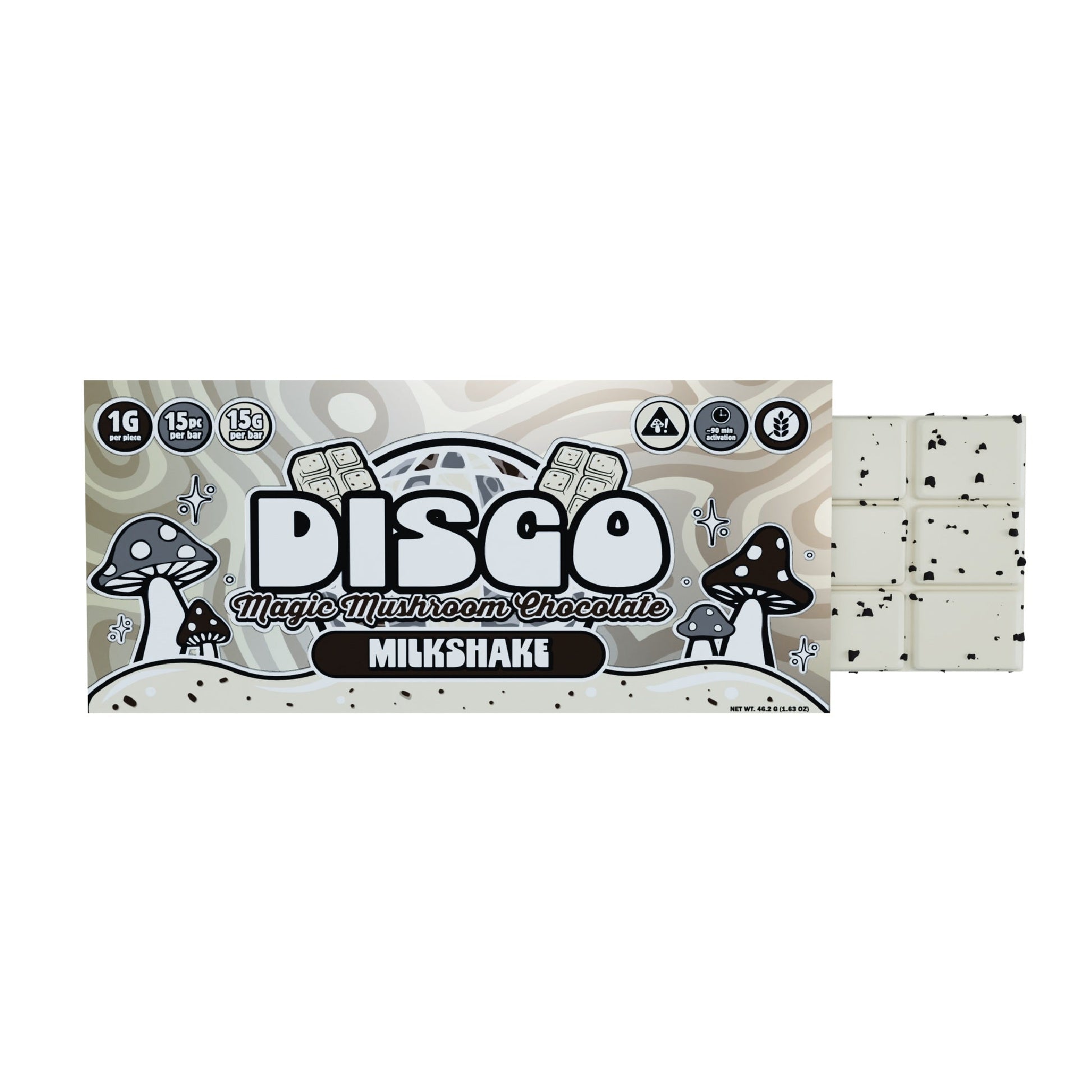 Disco Mushrooms Magic Mushroom Chocolate Bar 15g