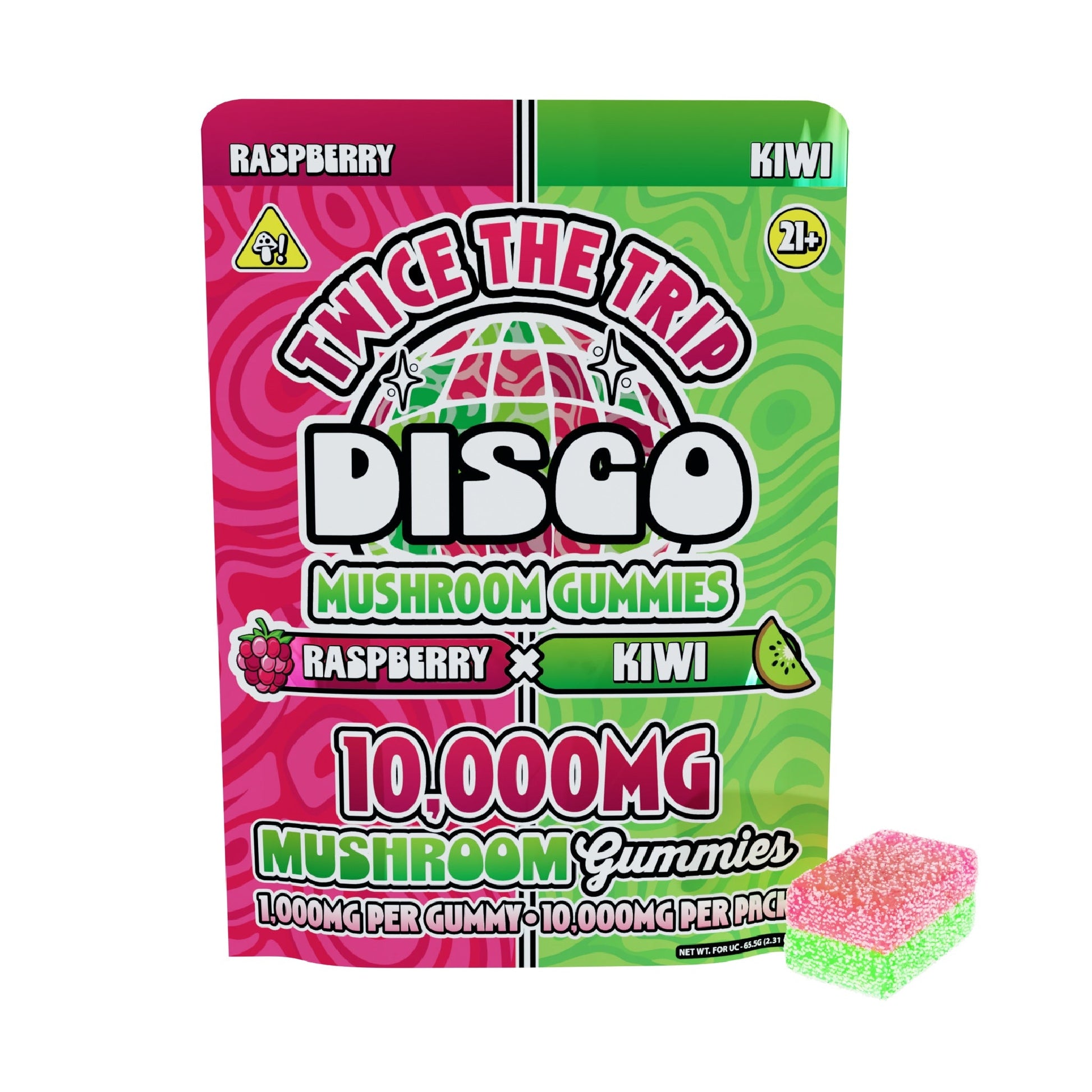 Disco Mushrooms Twice The Trip Double Stack Gummies 10000mg 10ct