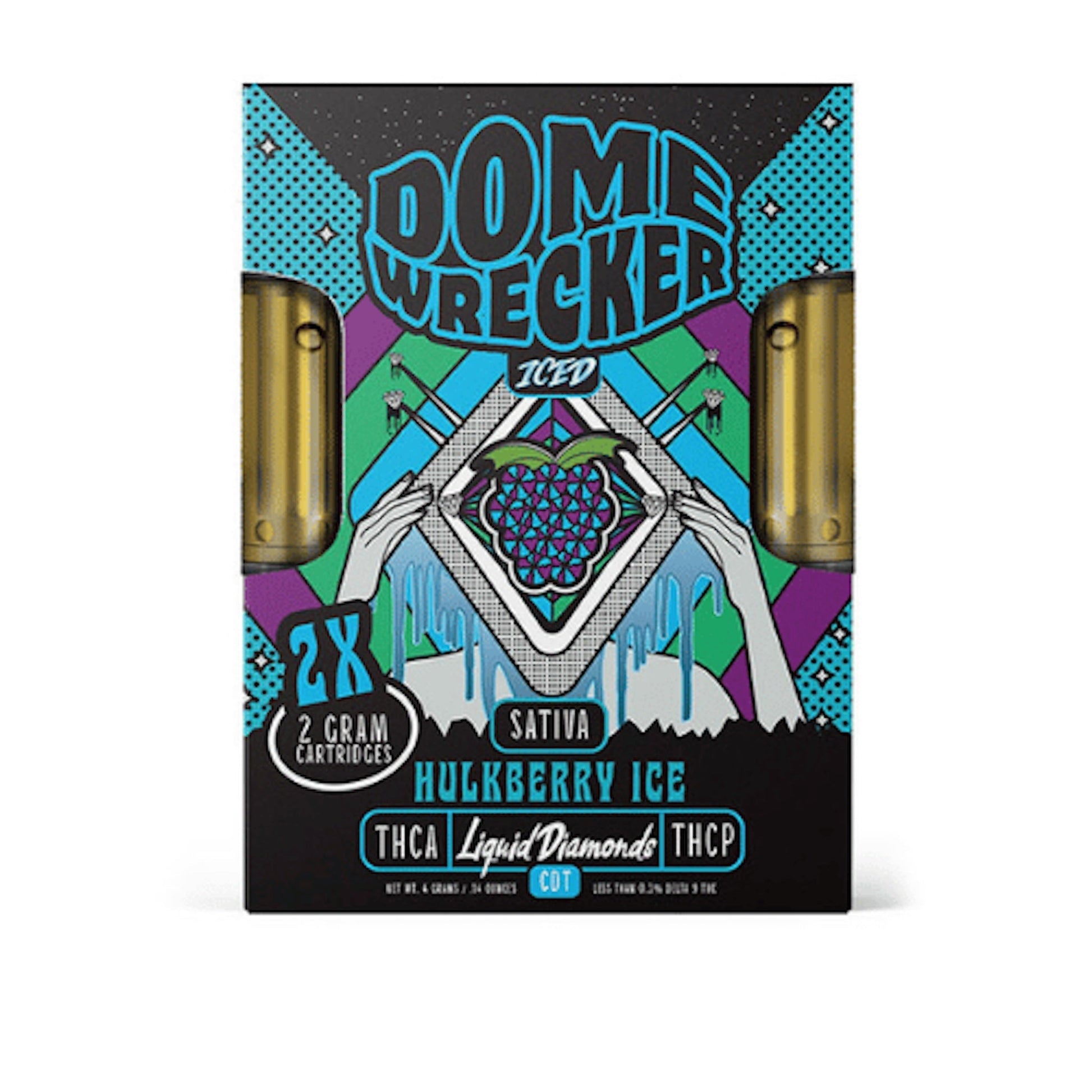 Dome Wrecker Hulkberry Ice THC-A Duo Cartridges 4000mg