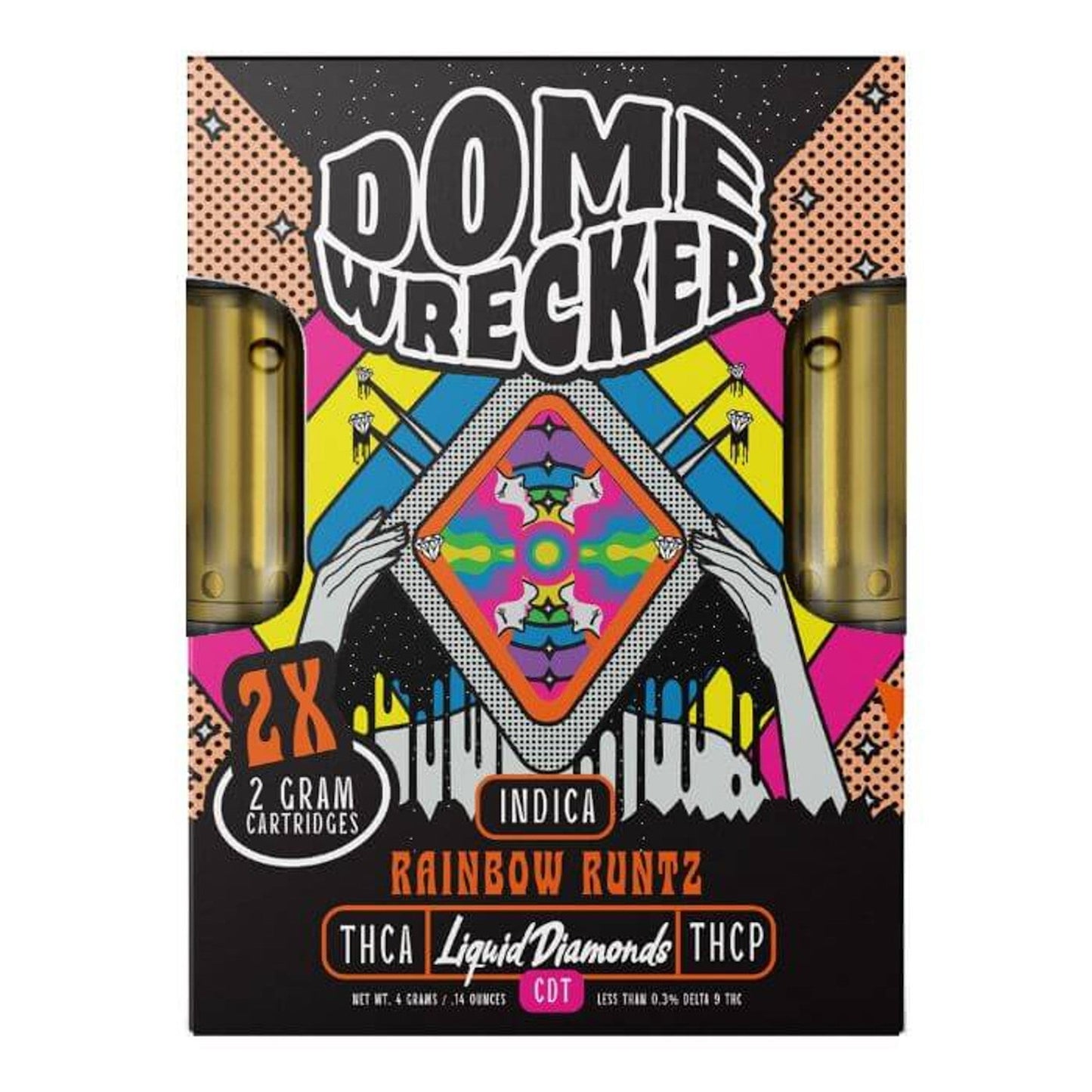 Dome Wrecker Rainbow Runtz THC-A Duo Cartridges 4000mg