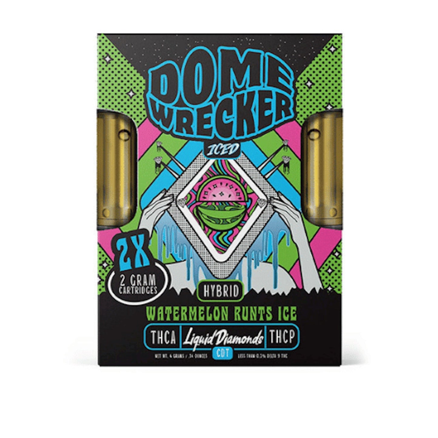 Dome Wrecker Watermelon Runtz Ice THC-A Duo Cartridges 4000mg