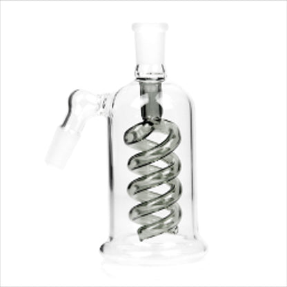 Double Helix Ash Catcher 10mm Male 90° 45° Borosilicate Glass