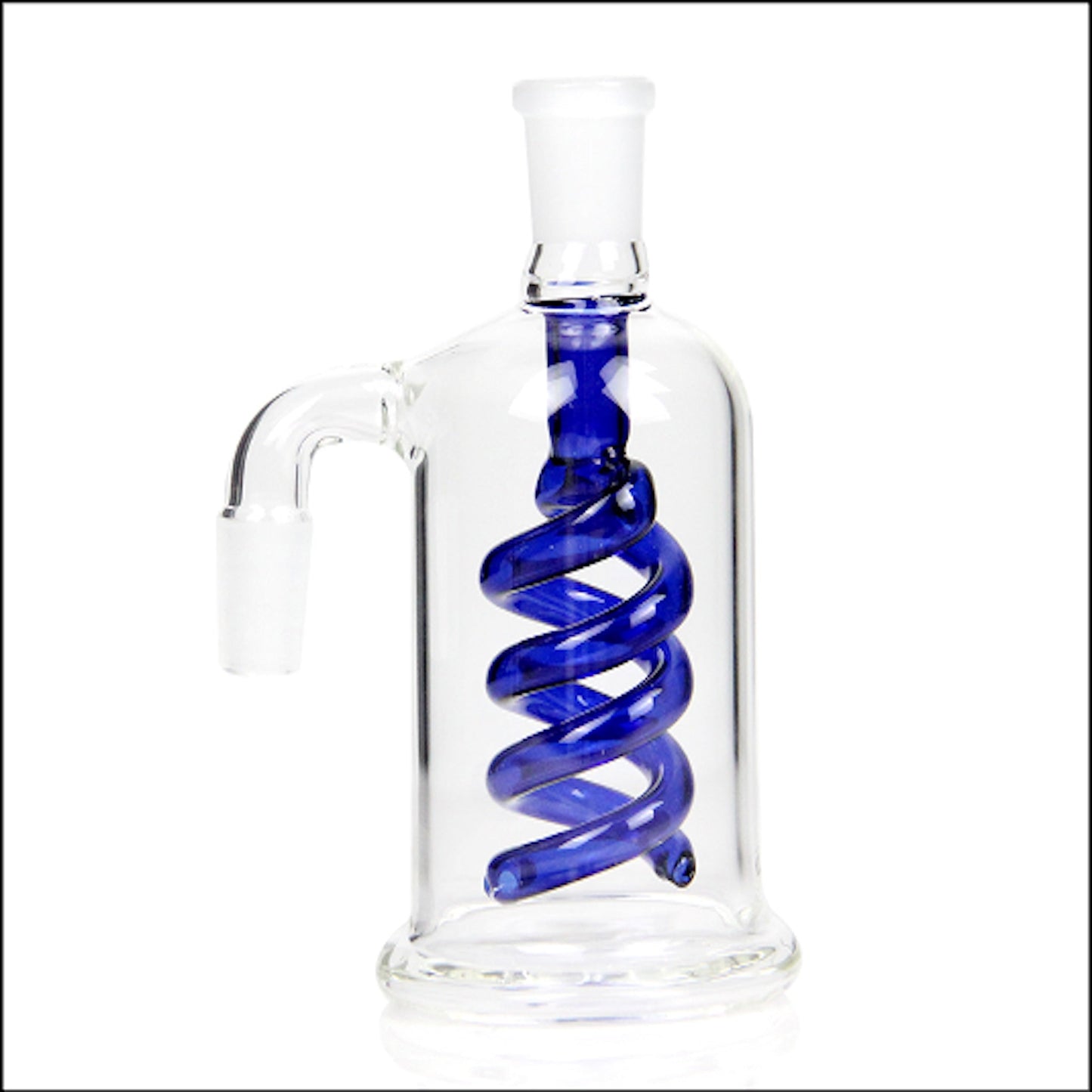 Double Helix Ash Catcher 10mm Male 90° 45° Borosilicate Glass