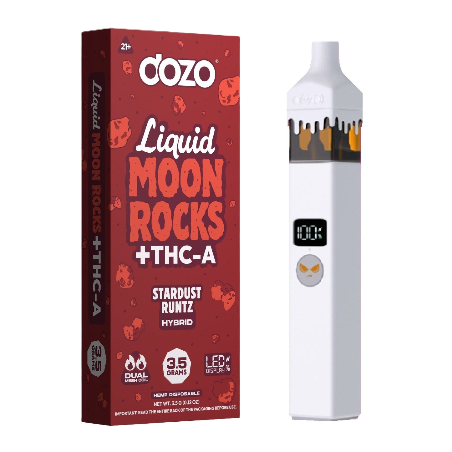 Dozo Liquid Moonrocks THC-A Vaporizer 3500mg