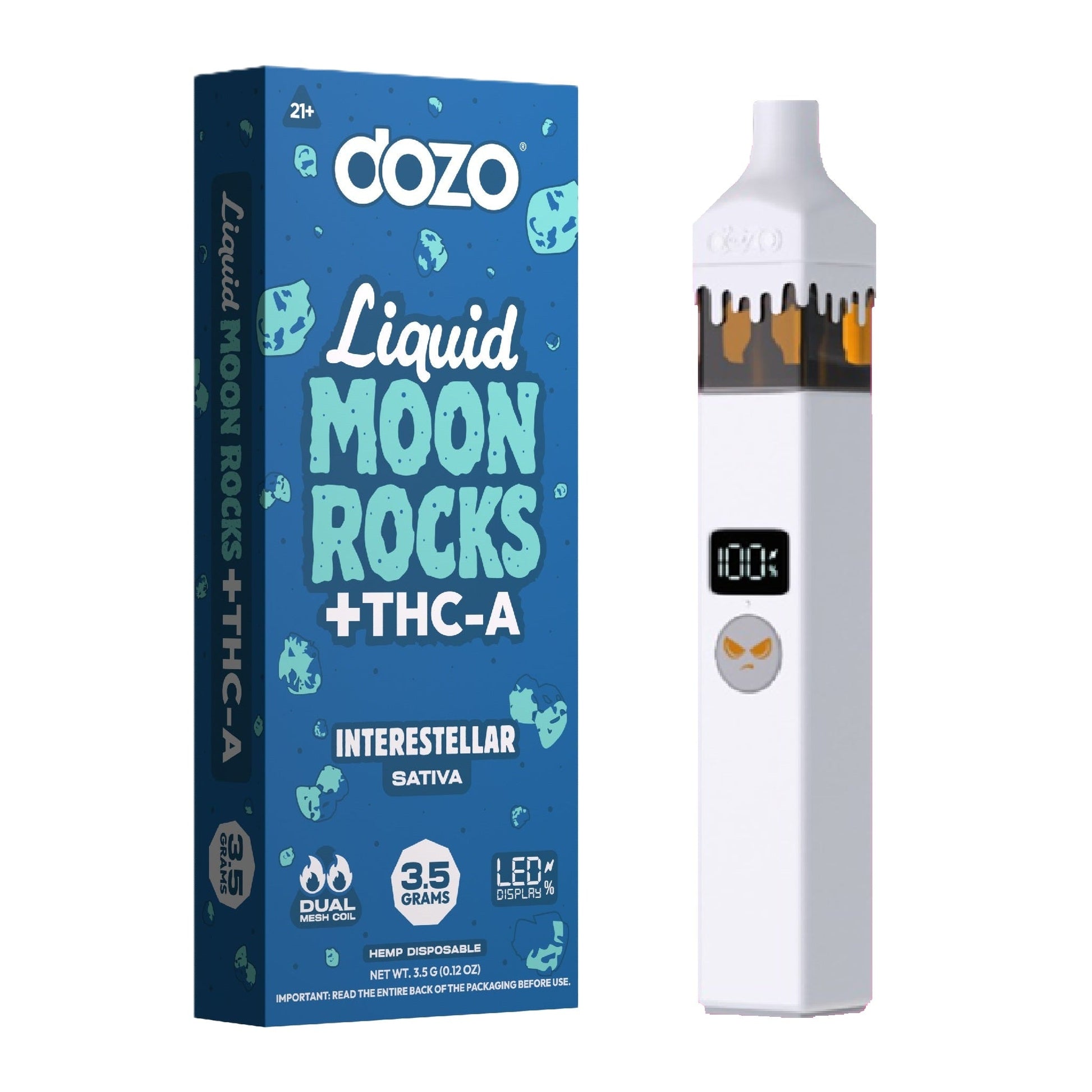 Dozo THC-A Liquid Moonrocks Vaporizer 3500mg