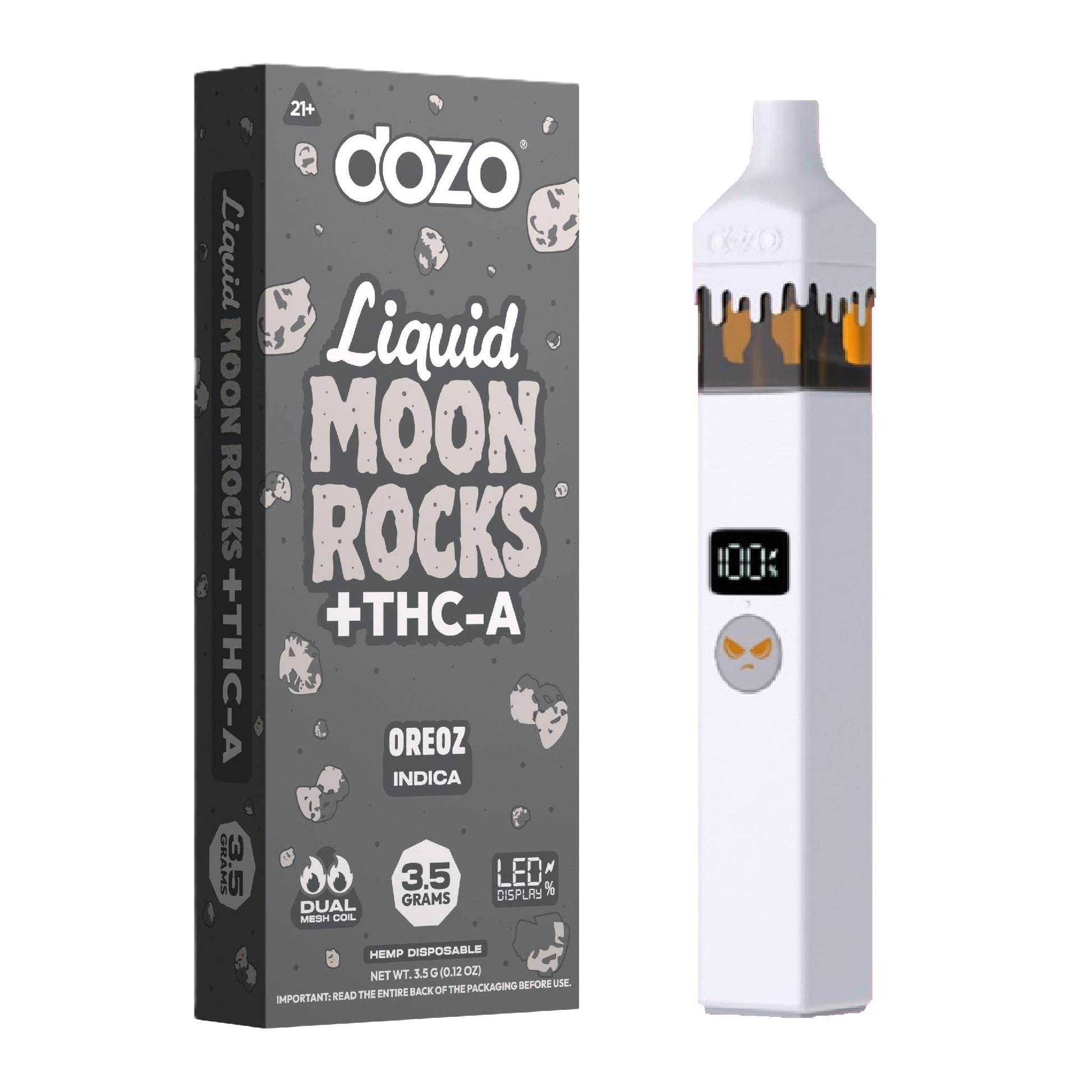 Dozo Liquid Moonrocks THC-A Vaporizer 3500mg