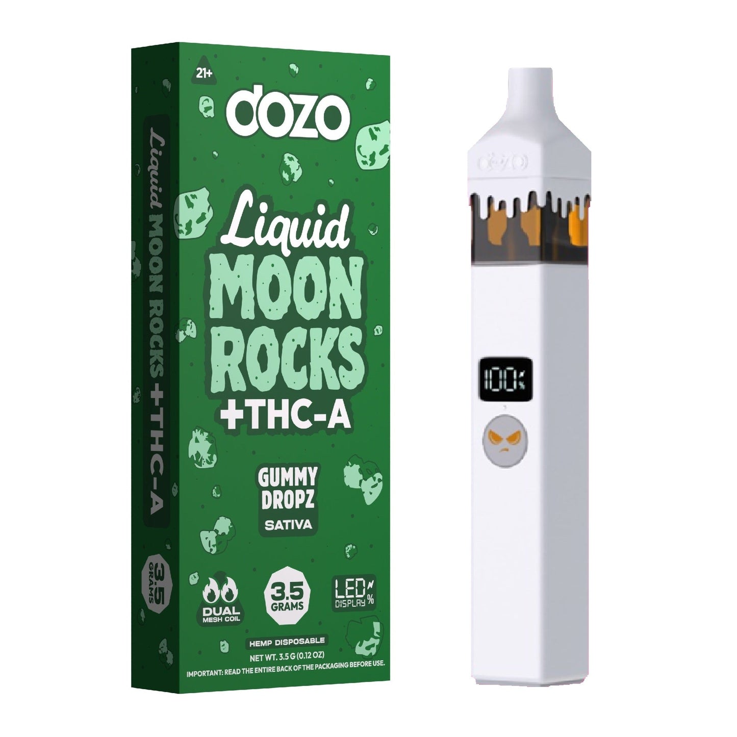 Dozo THC-A Liquid Moonrocks Vaporizer 3500mg