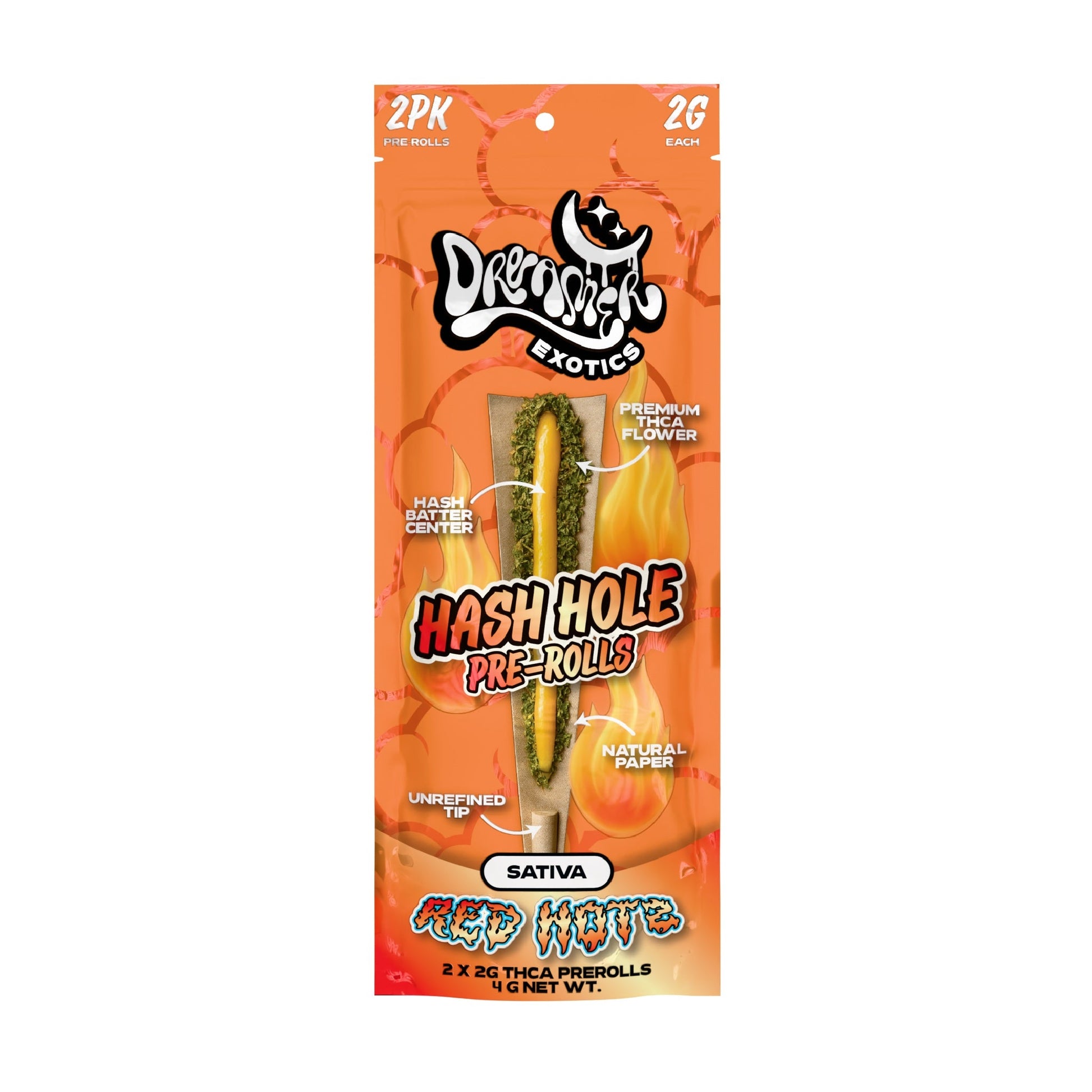 Dreamer Exotic Hash Holes THC-A Pre-Rolls 2g 2ct