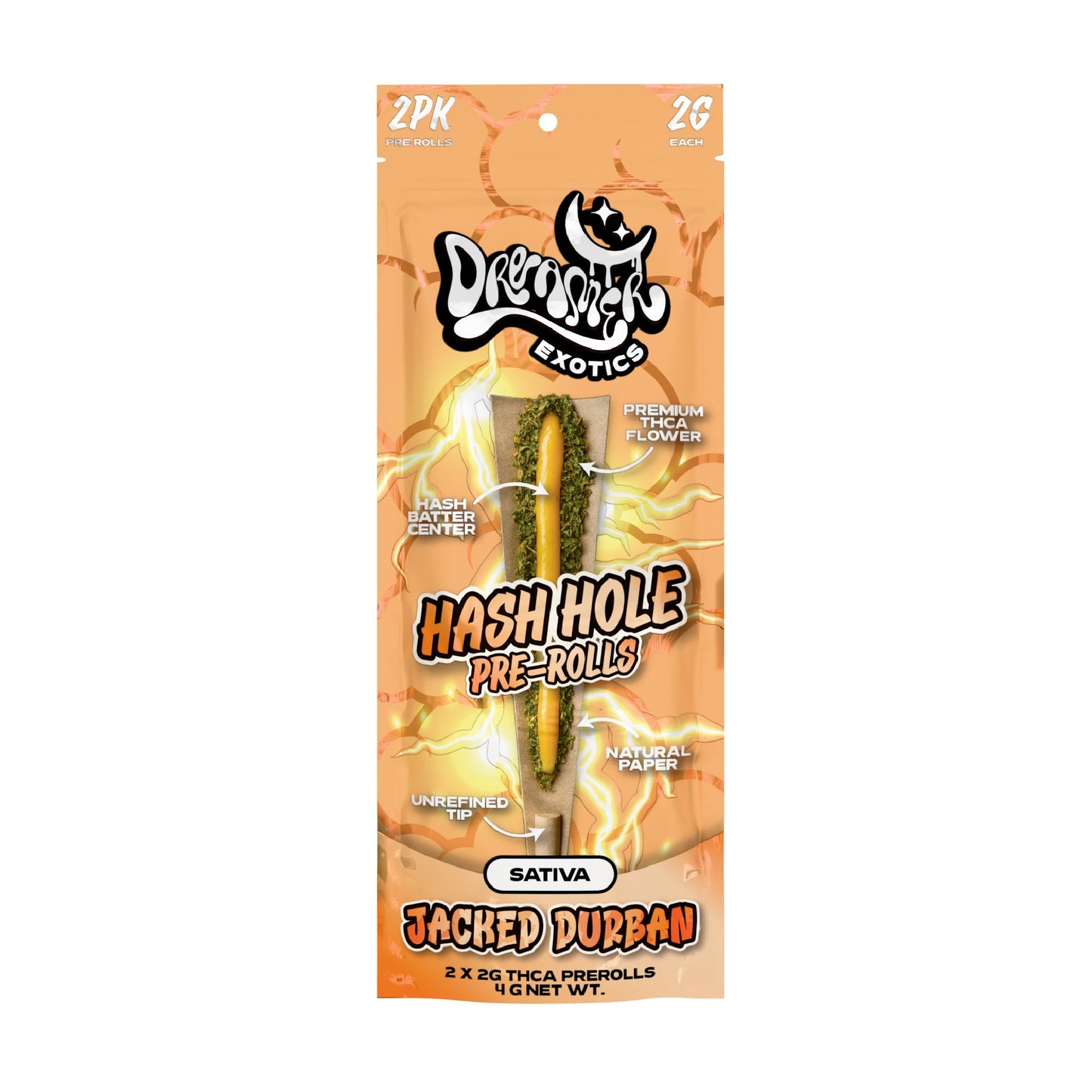 Dreamer Exotic Hash Holes THC-A Pre-Rolls 2g 2ct