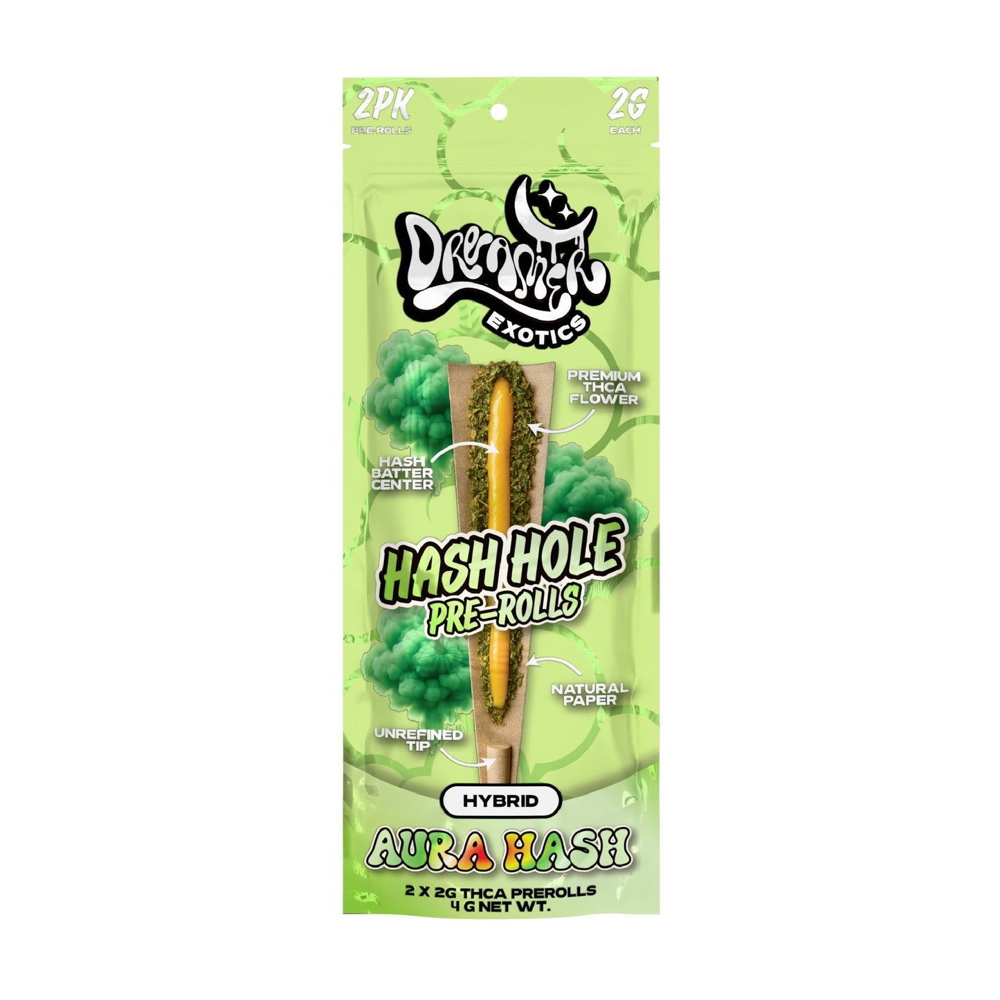 Dreamer Exotic Hash Holes THC-A Pre-Rolls 2g 2ct