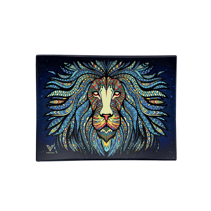 Tribal Lion Glass Rollin' Tray