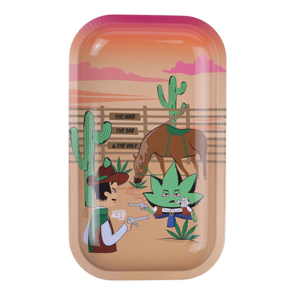 E420 Medium Metal Rolling Tray 10x5in