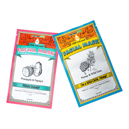 Vesl Oils E420 Premium CBD Facial Mask 2 Pack Honey Papaya