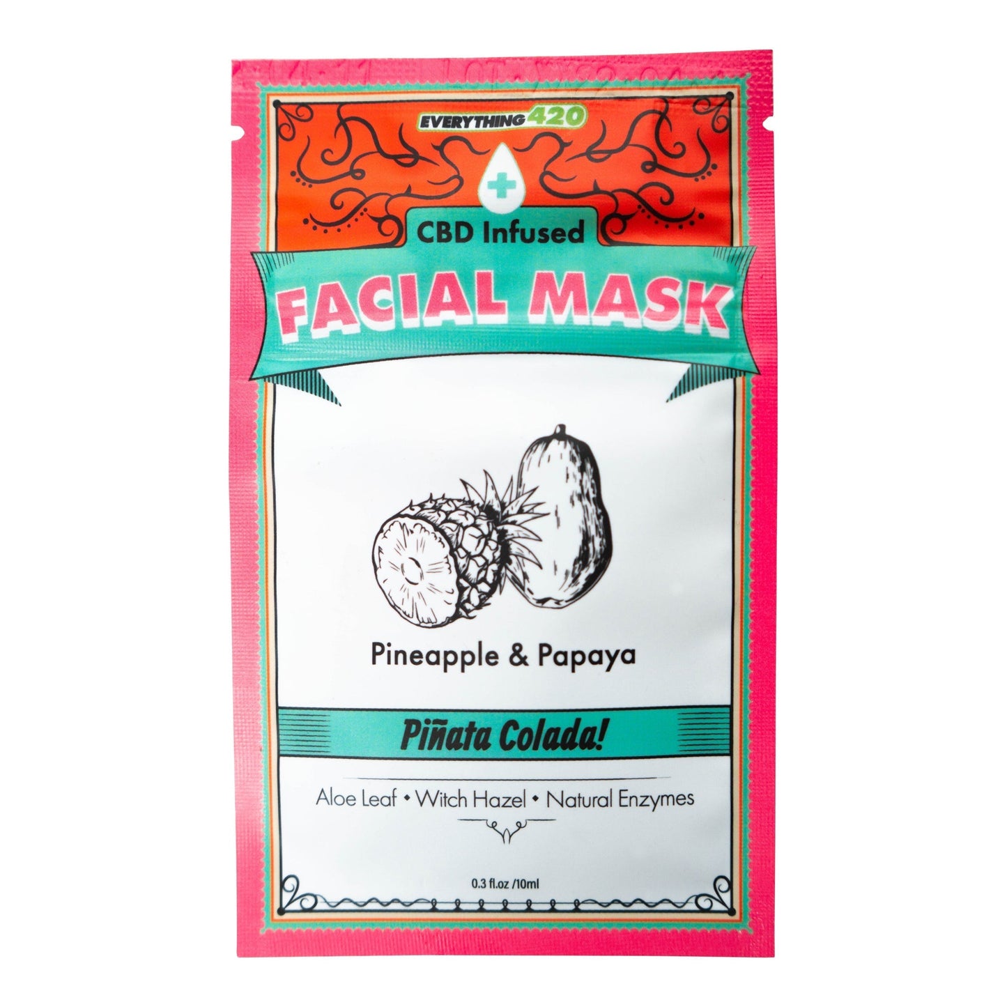 Vesl Oils E420 Premium CBD Facial Mask 2 Pack Honey Papaya