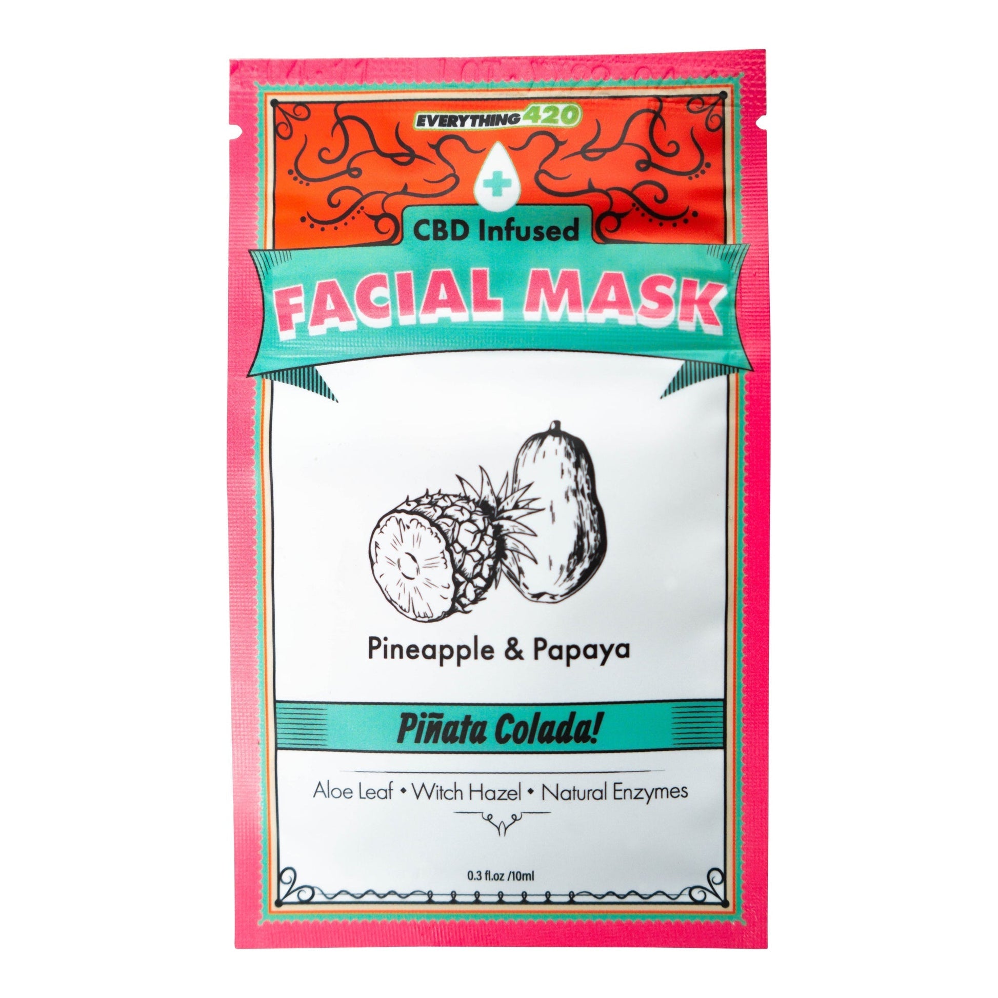 Vesl Oils E420 Premium CBD Facial Mask 2 Pack Honey Papaya