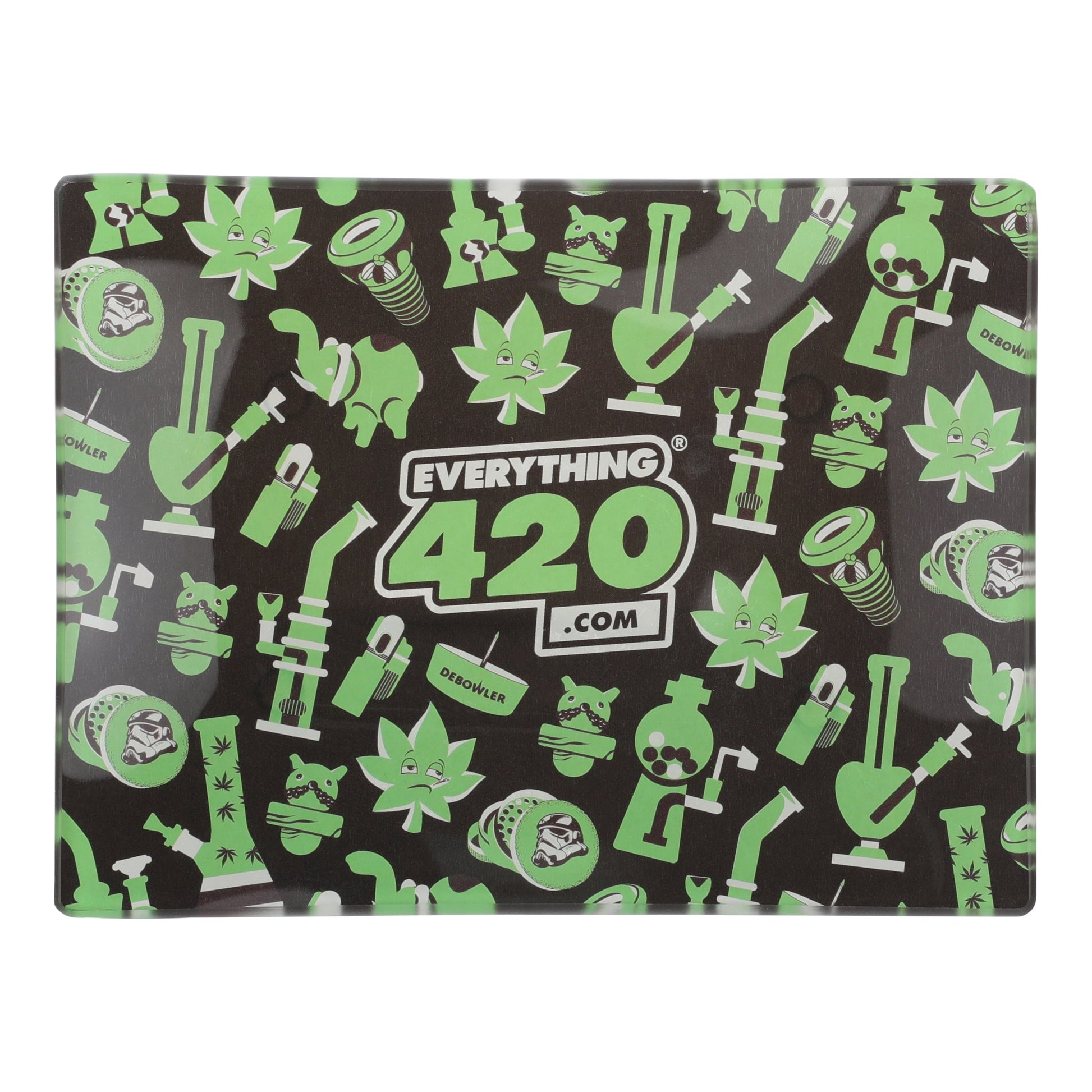 E420 Small Glass Rolling Tray 6.5in