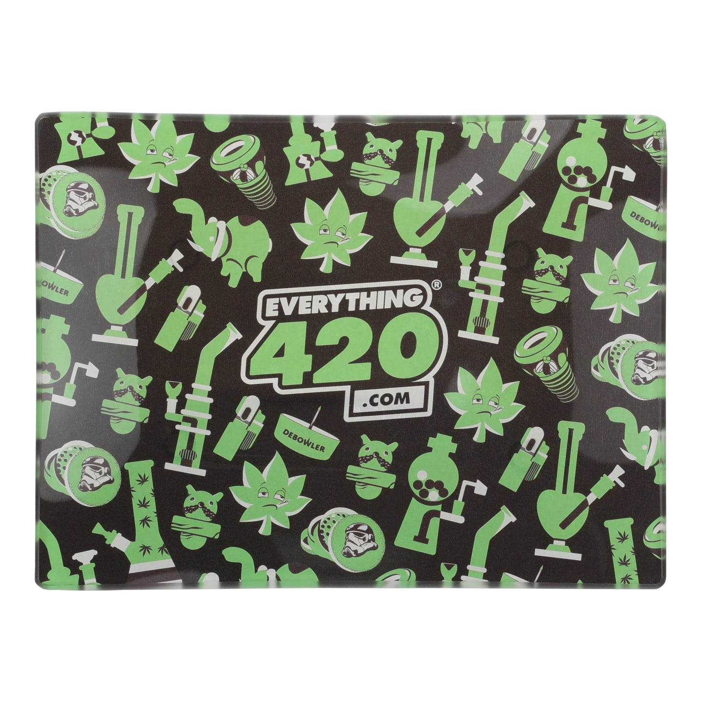 E420 Small Glass Rolling Tray 6.5in
