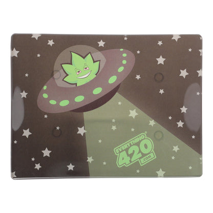 E420 Small Glass Rolling Tray 6.5in