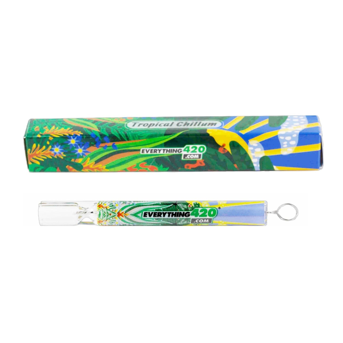 E420 Tropical Chillum One Hitter Borosilicate Glass