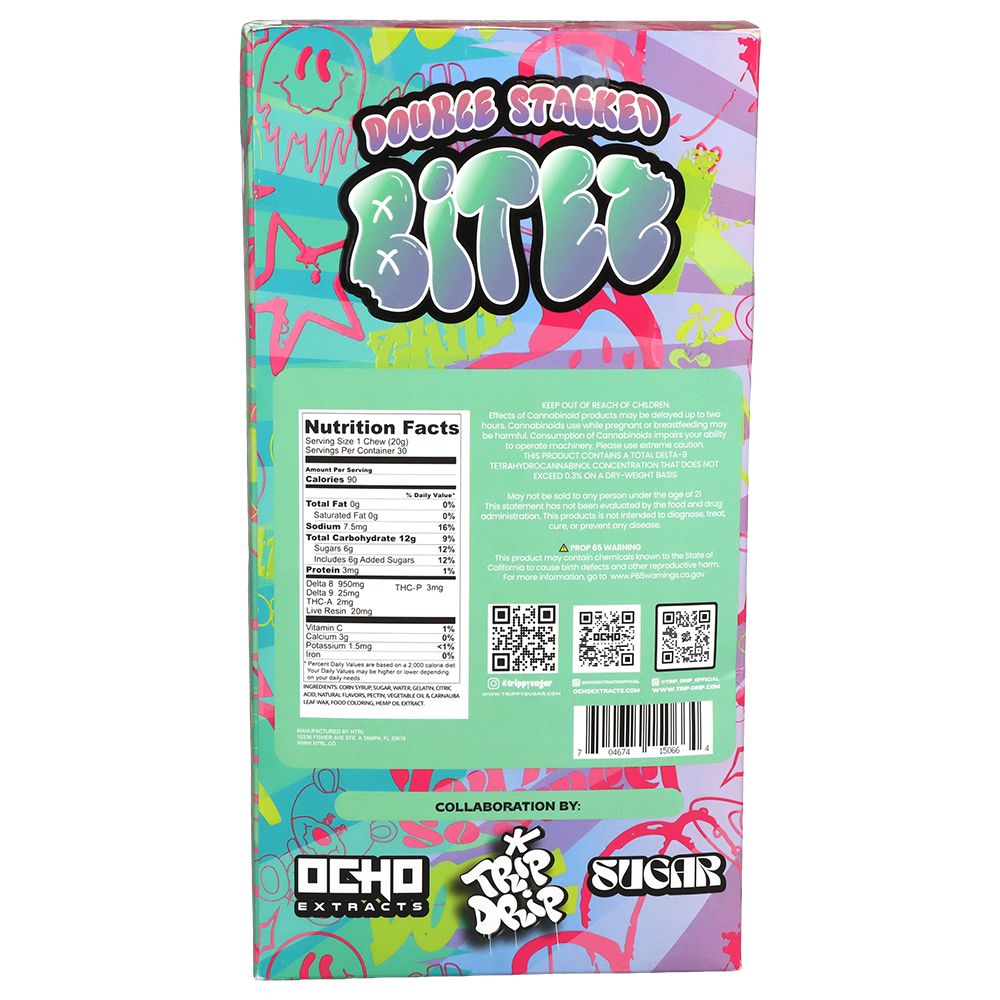 Double Stacked THC Bitez | 2000mg | 2pc | 60pk