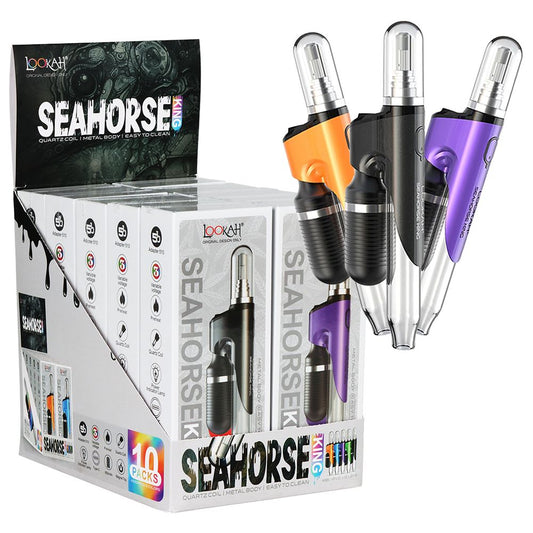 10CT - Lookah Seahorse King Electric Dab Pen - 950mAh / Assorted Colors