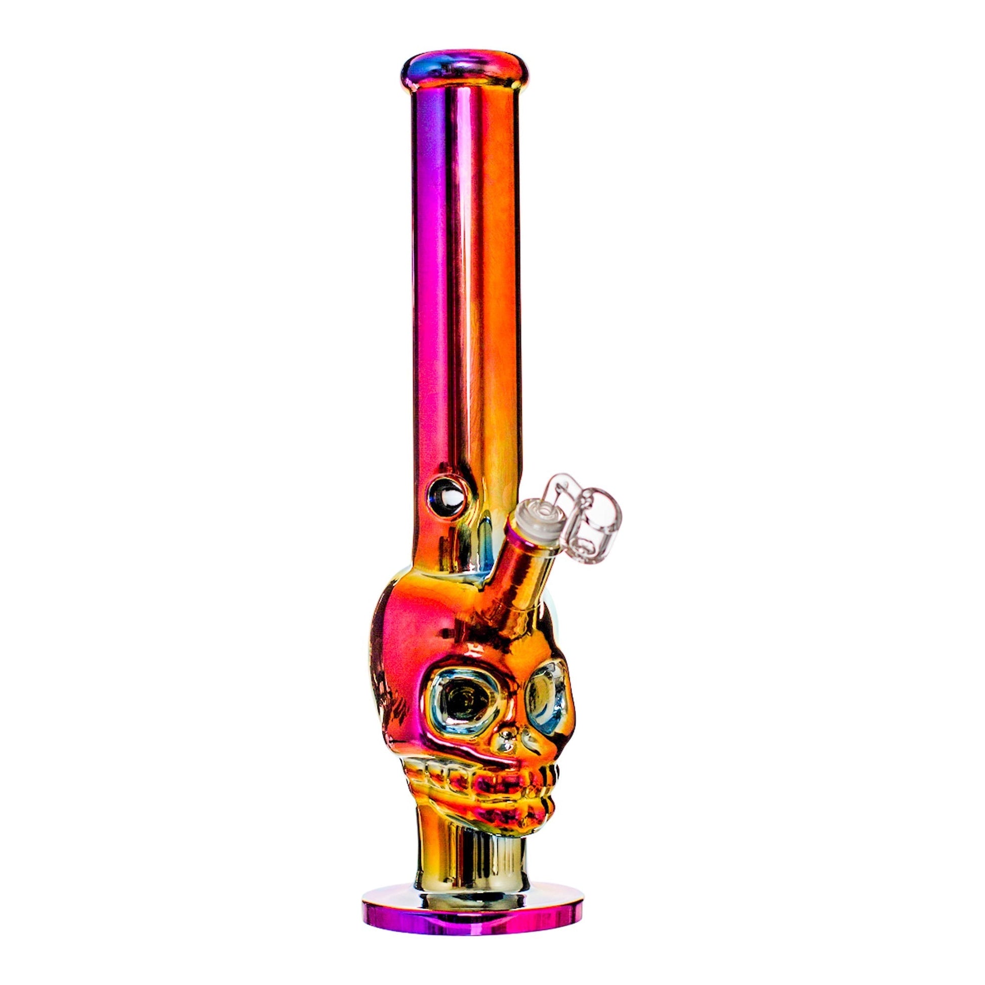 Amy Electro Skull Straight Tube Bong 15in