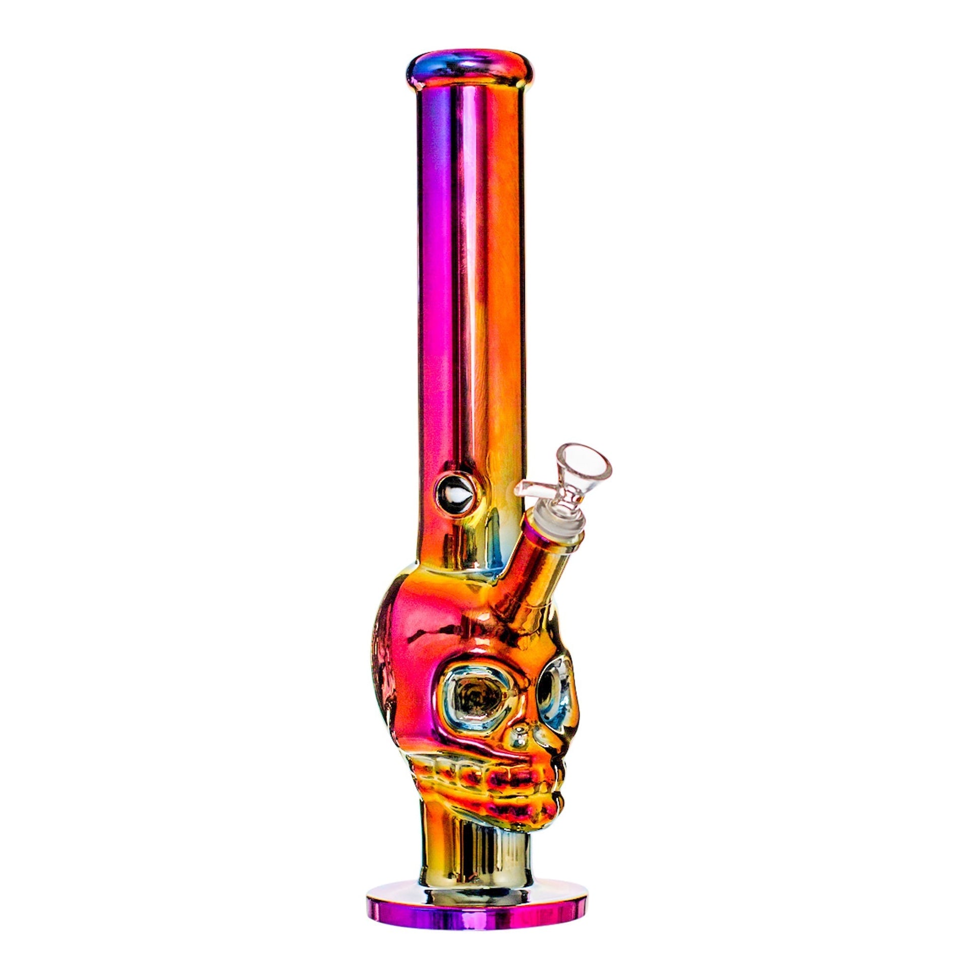 Amy Electro Skull Straight Tube Bong 15in