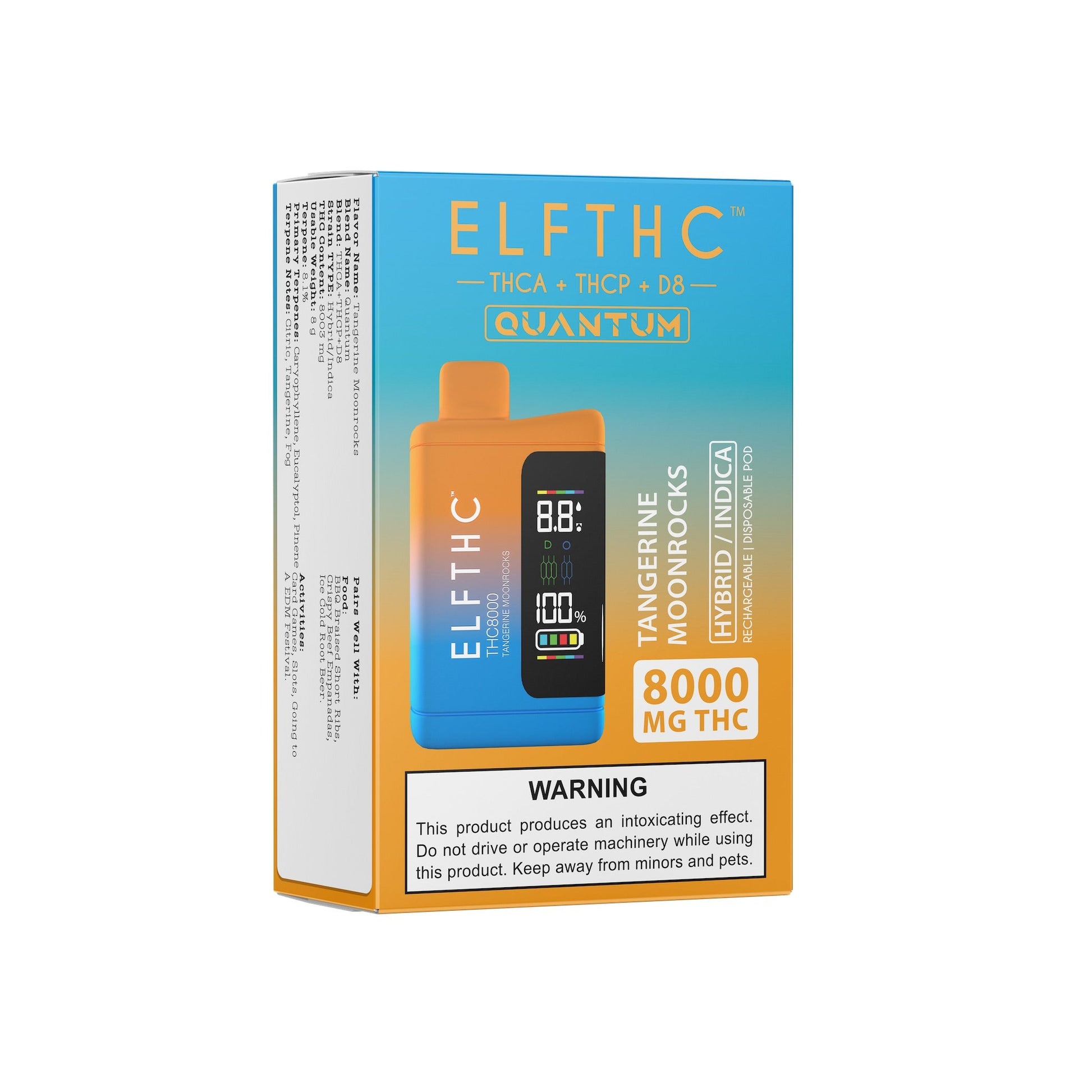 ELF THC8000 Blend Vaporizer 8000mg THC-A Delta 8 THC-P