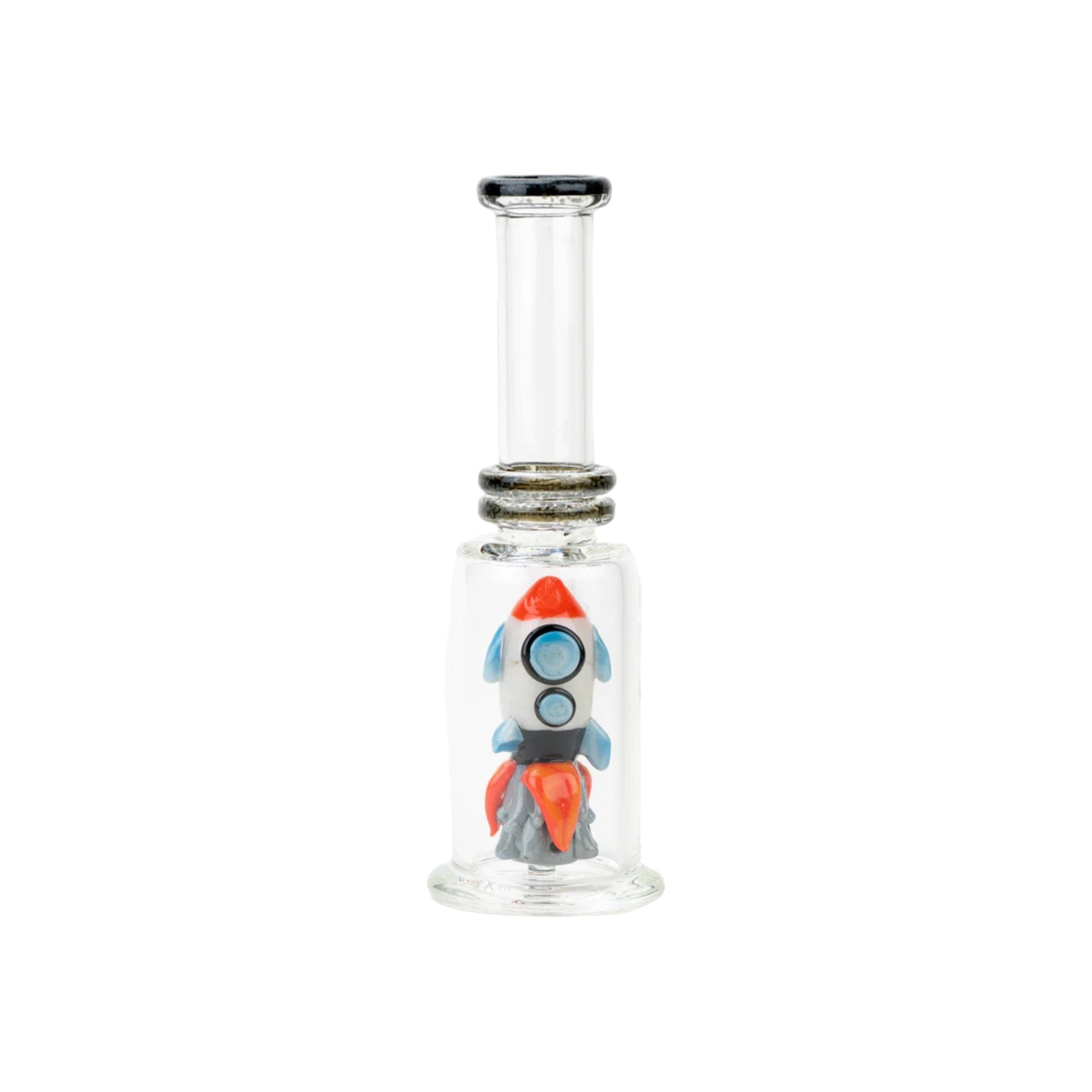Empire Glassworks Rocket Ship GITD Mini Beaker 8in
