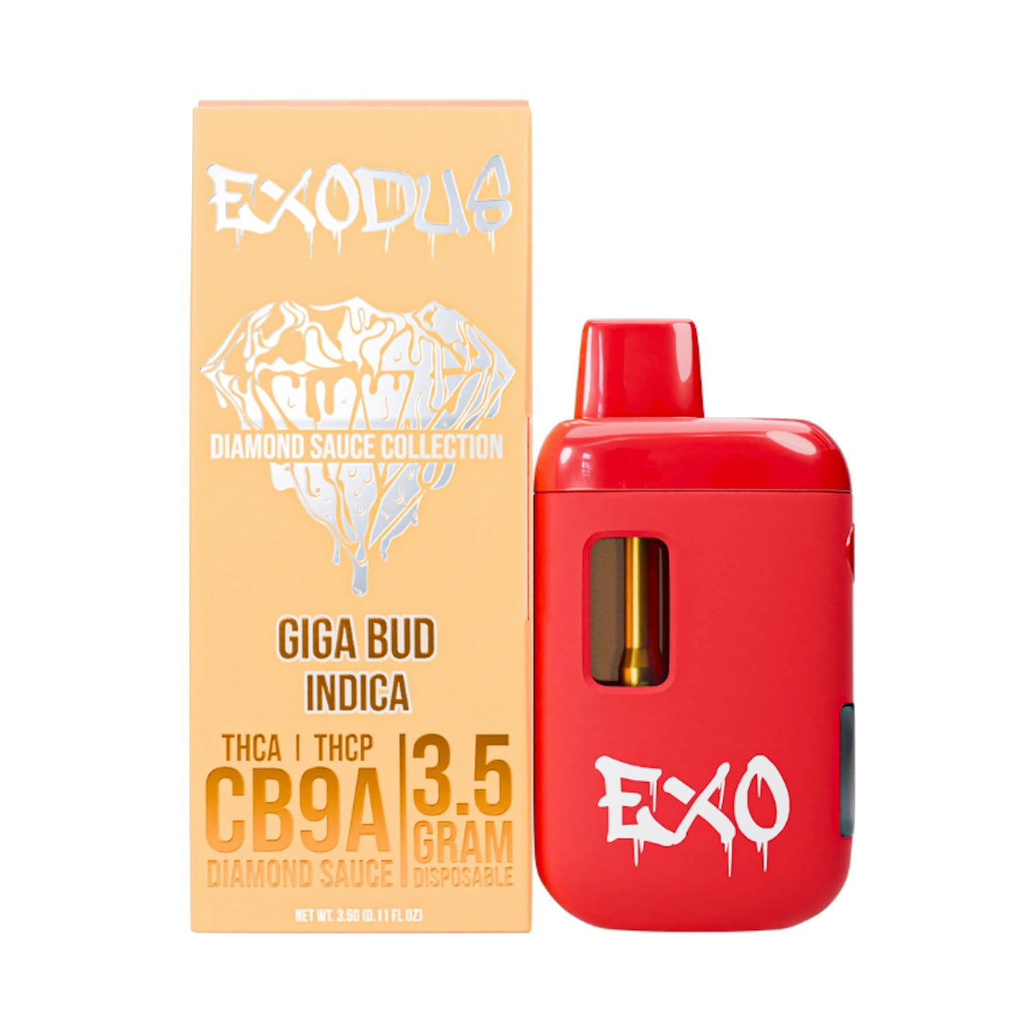Exodus Diamond Sauce THC-A + CB9A Vaporizer 3500mg