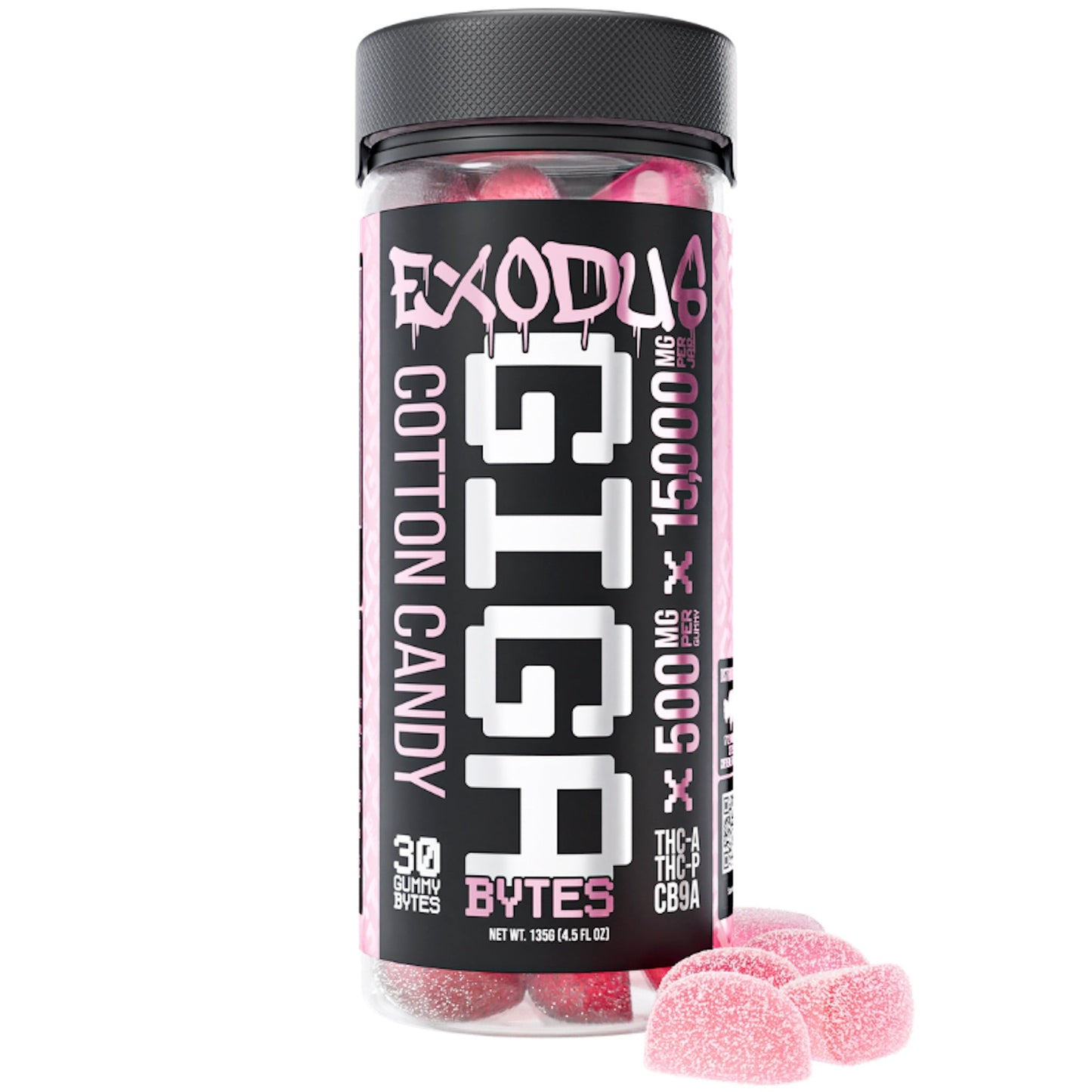 Exodus Gigabyte Cotton Candy THC-A Gummies 15000mg 30ct