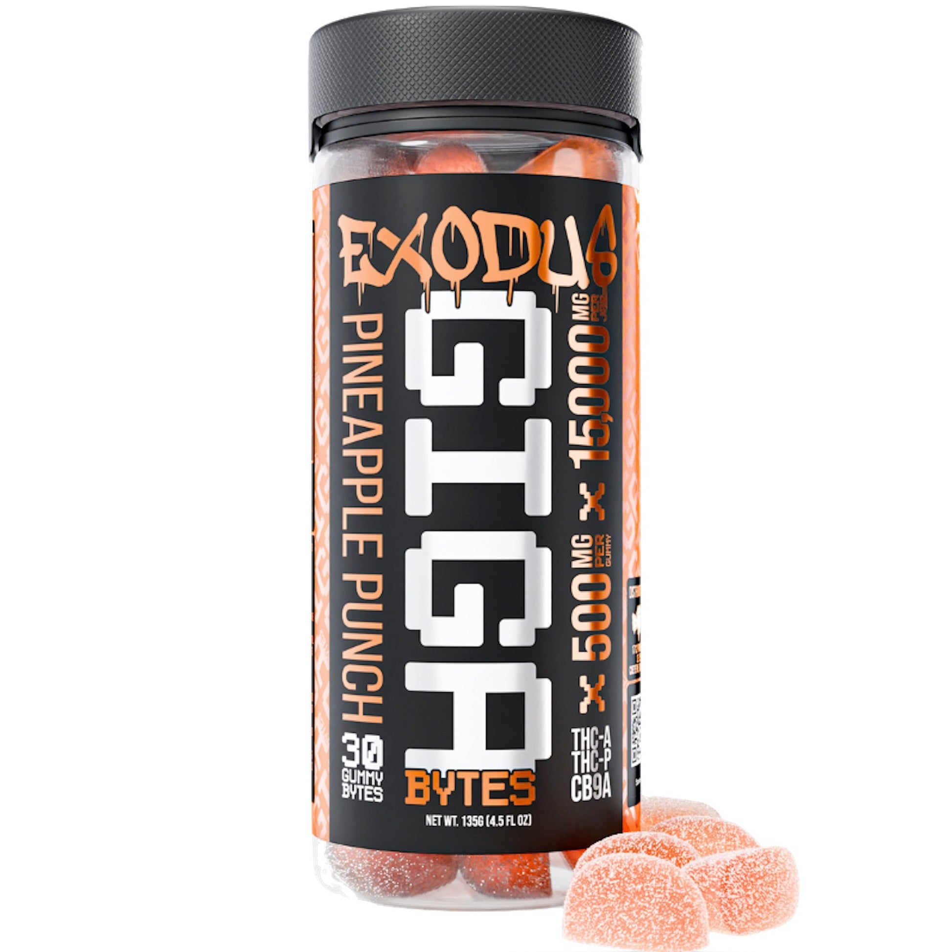 Exodus Gigabyte Pineapple Punch THC-A Gummies 15000mg 30ct
