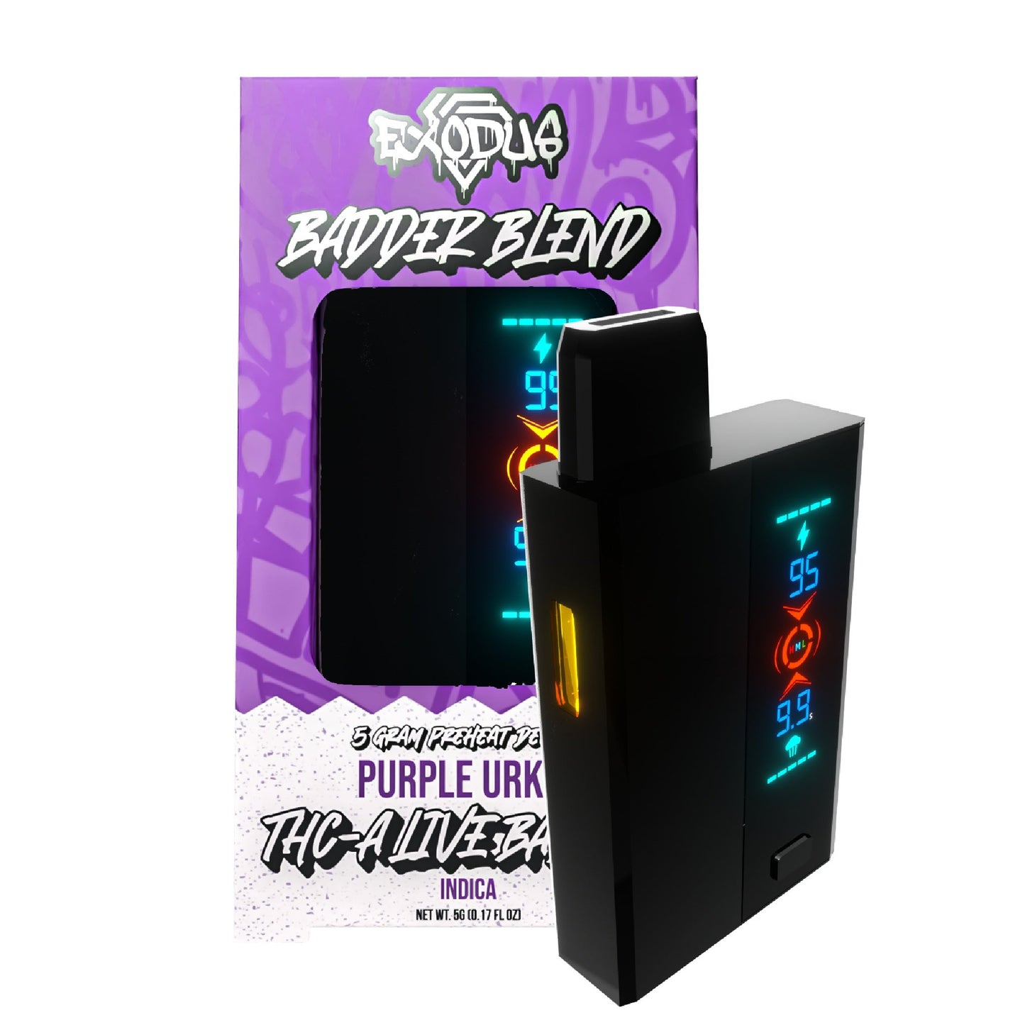 Exodus THC-A Live Resin Badder Blend Vaporizer 5000mg
