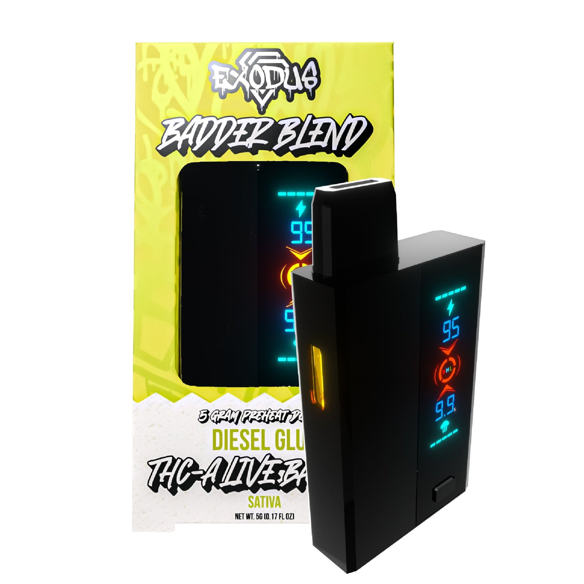 Exodus THC-A Live Resin Badder Blend Vaporizer 5000mg