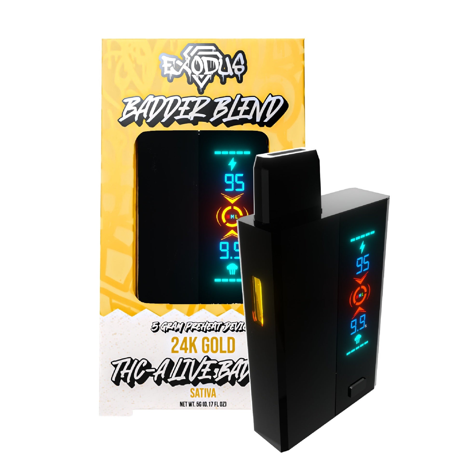 Exodus THC-A Live Resin Badder Blend Vaporizer 5000mg