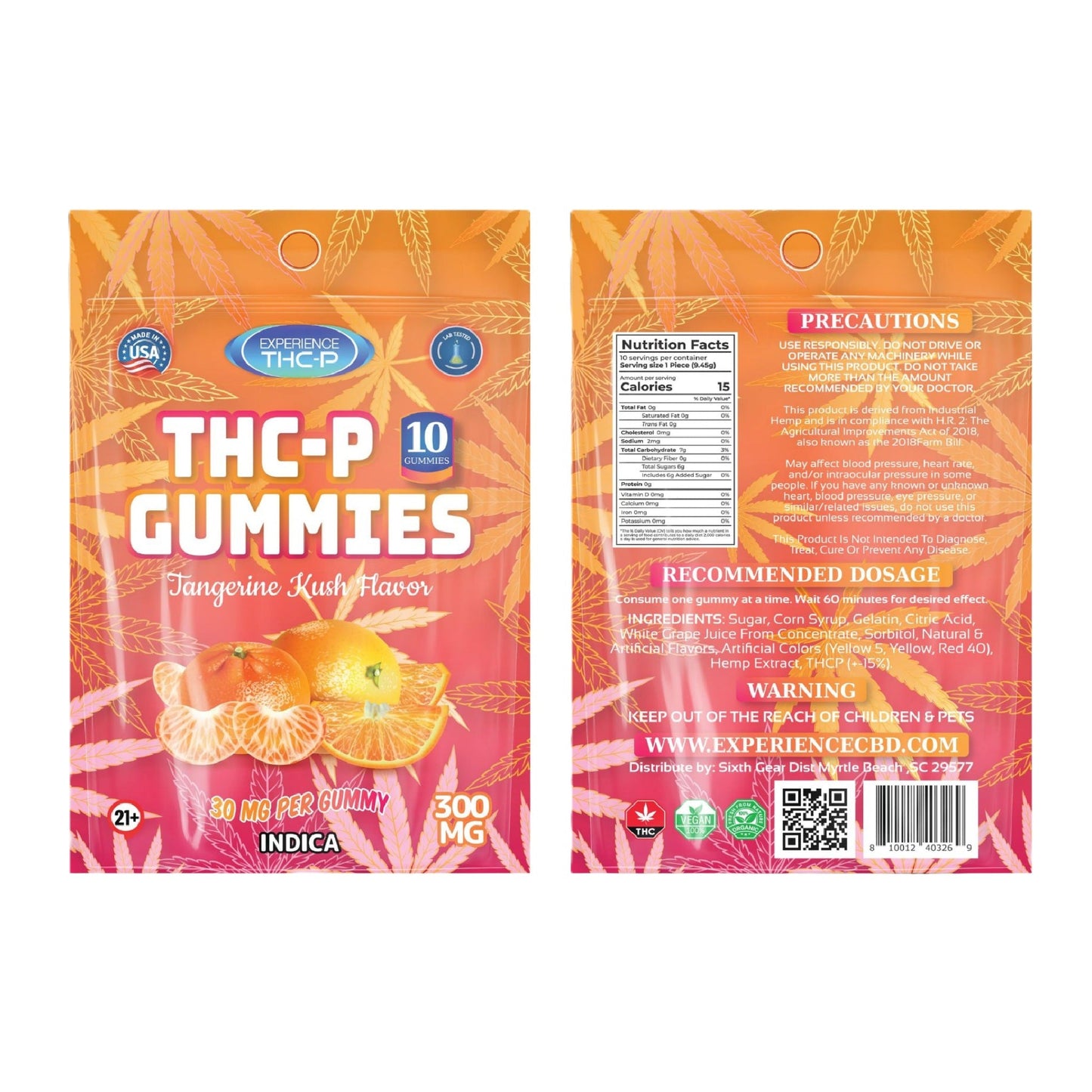 Experience THC-P Gummies 300mg 10ct