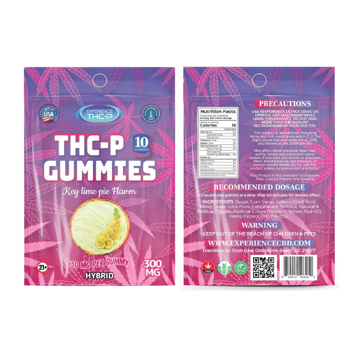 Experience THC-P Gummies 300mg 10ct
