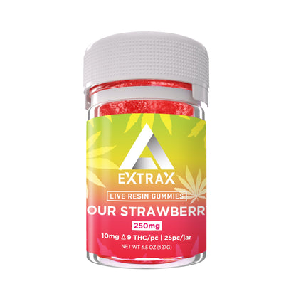 Delta Extrax Live Resin Delta 9 Gummies 250mg 25ct