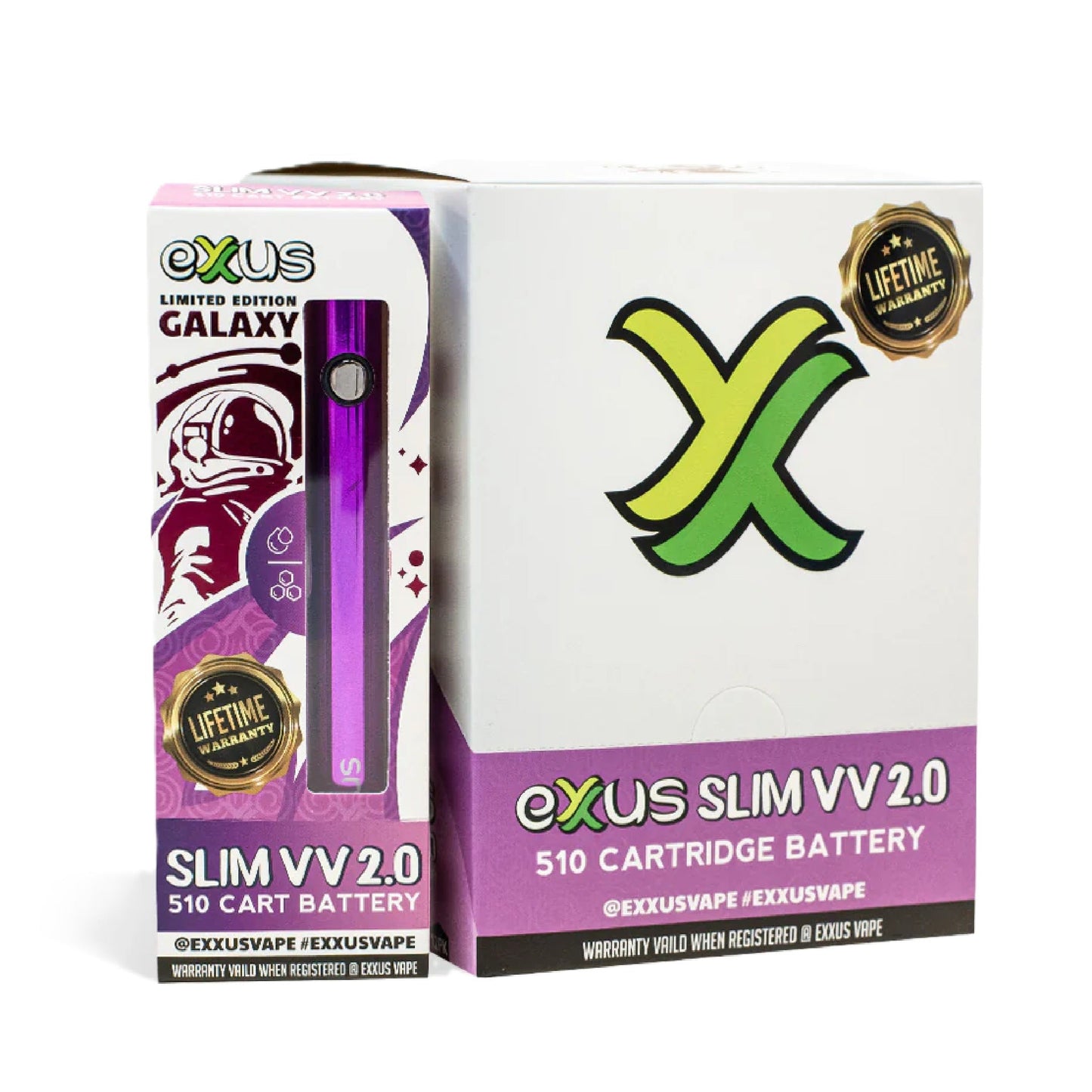 Exxus Limited Edition Envy Slim VV 2.0 510 Cart Battery 380mAh