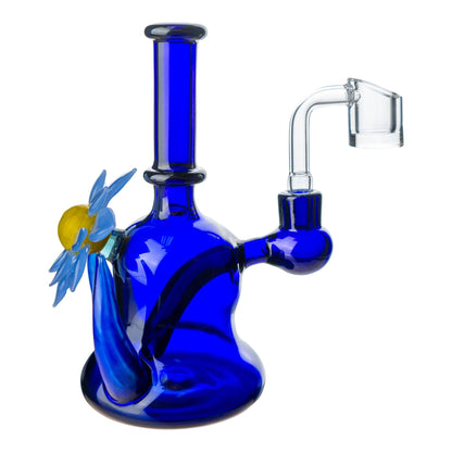 Della Luna Glass Flower Chariot Bong 6in