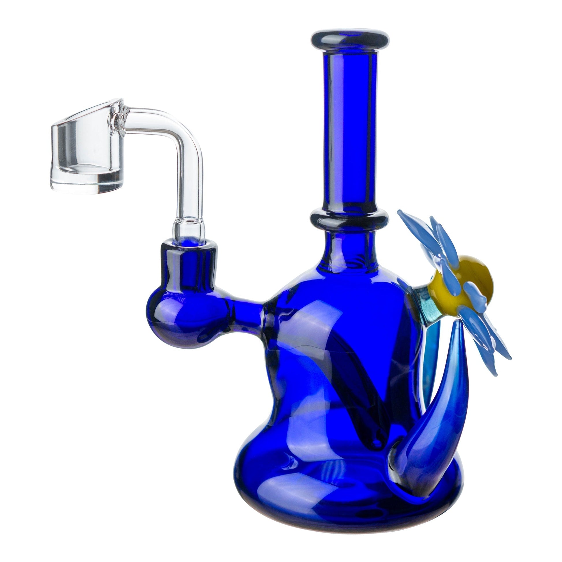 Della Luna Glass Flower Chariot Bong 6in