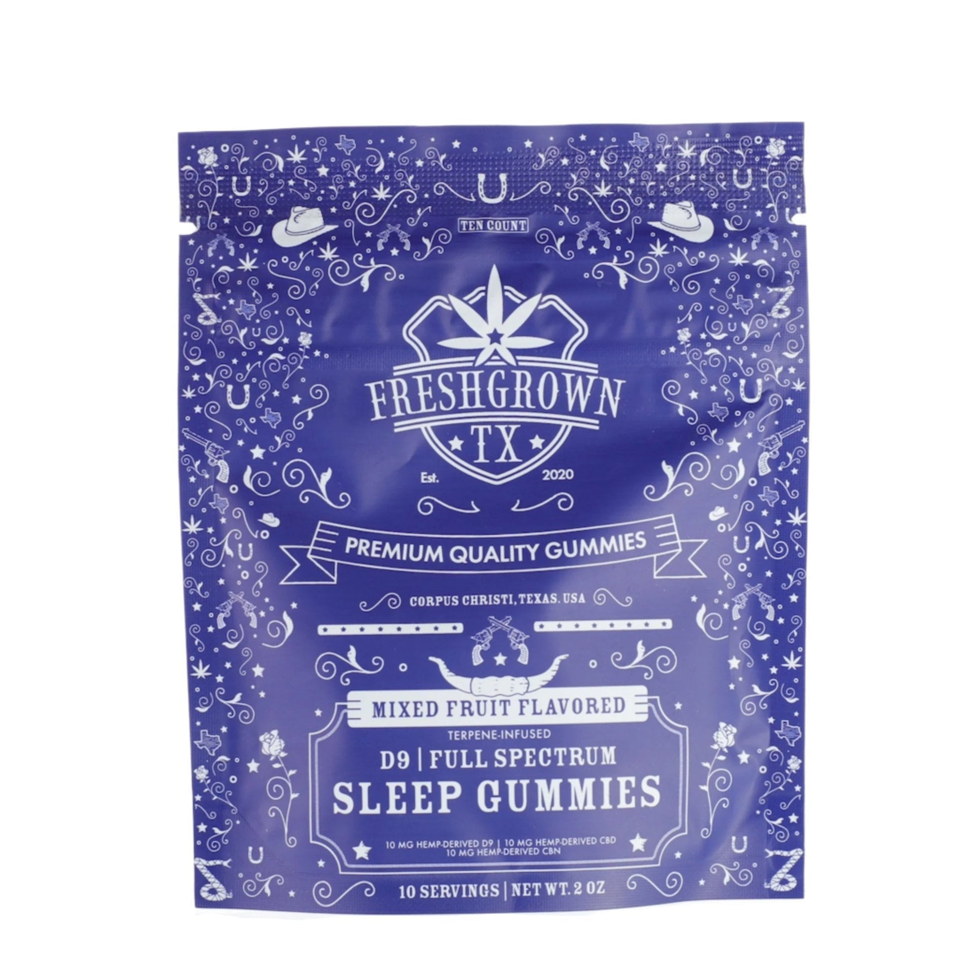 Freshgrown TX Delta 9 Full Spectrum Gummies 1000mg 10ct