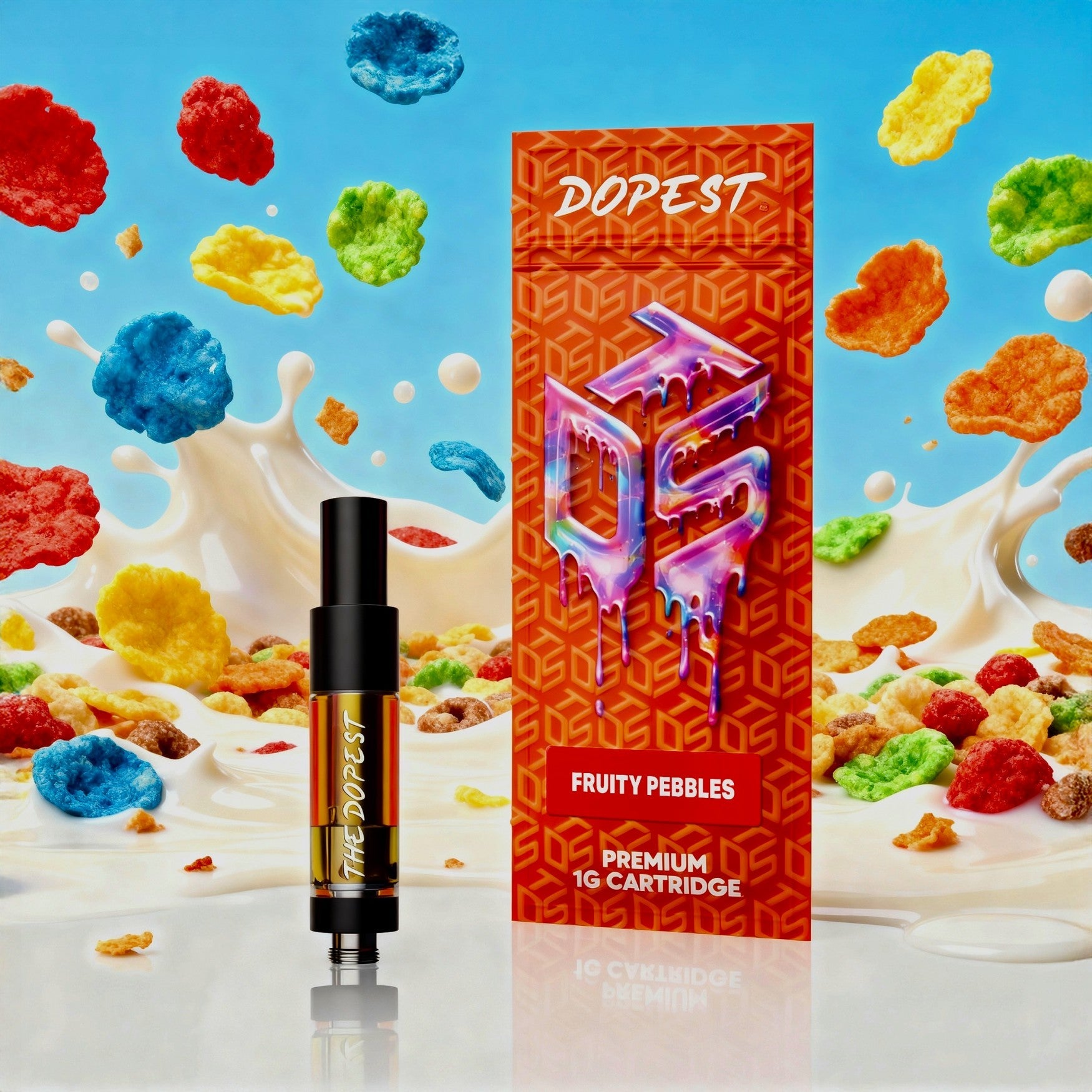 The Dopest Fruity Pebbles THCA Vape Cartridge 1g